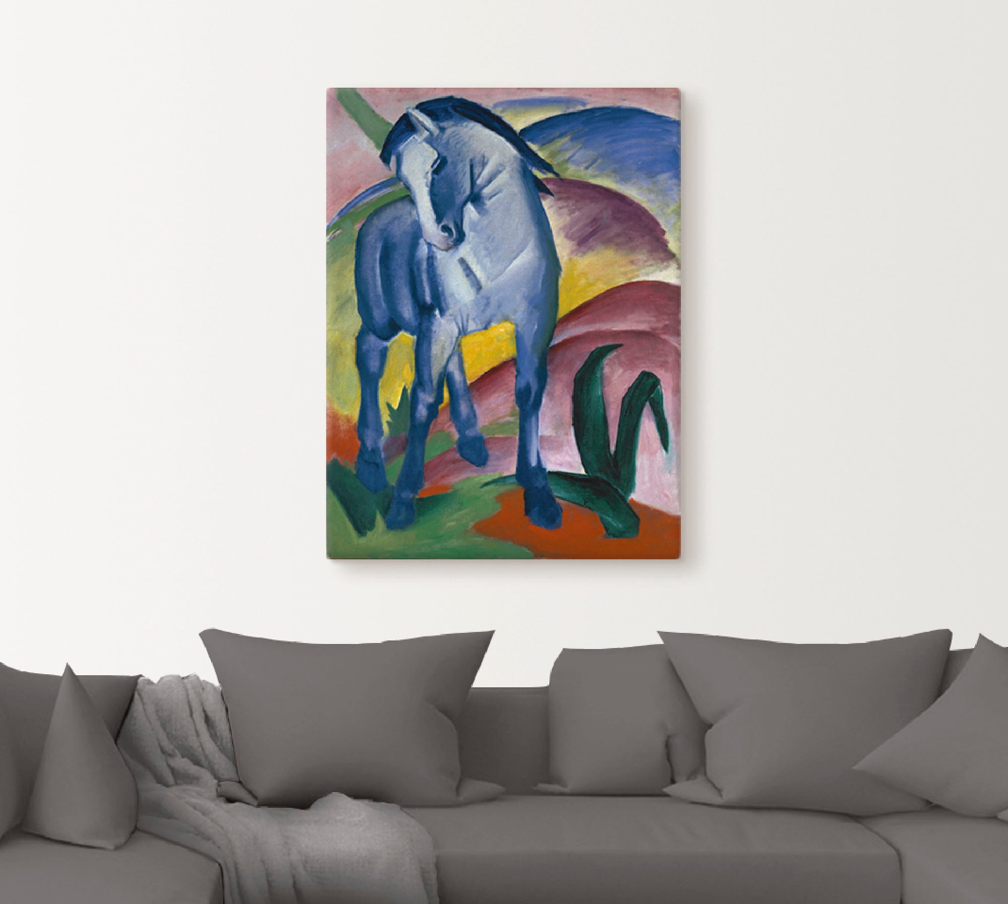 Artland Wandbild »Blaues Pferd I. 1911.«, Haustiere, (1 St.), als Alubild, Outdoorbild, Leinwandbild, Poster, Wandaufkleber