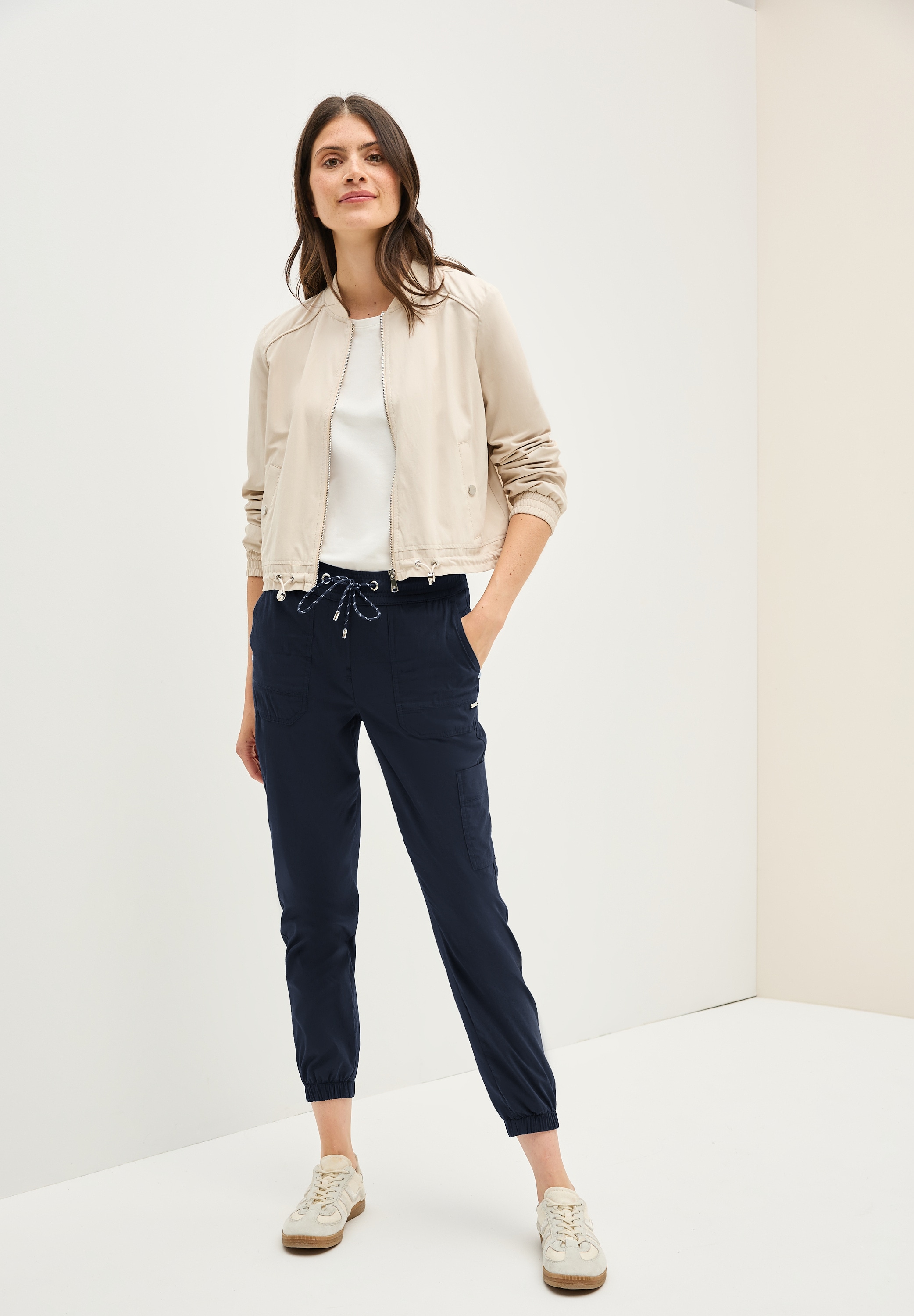 Cecil Cargohose »Style Tracey«, mit elastischer Bund mit Tunnelzug