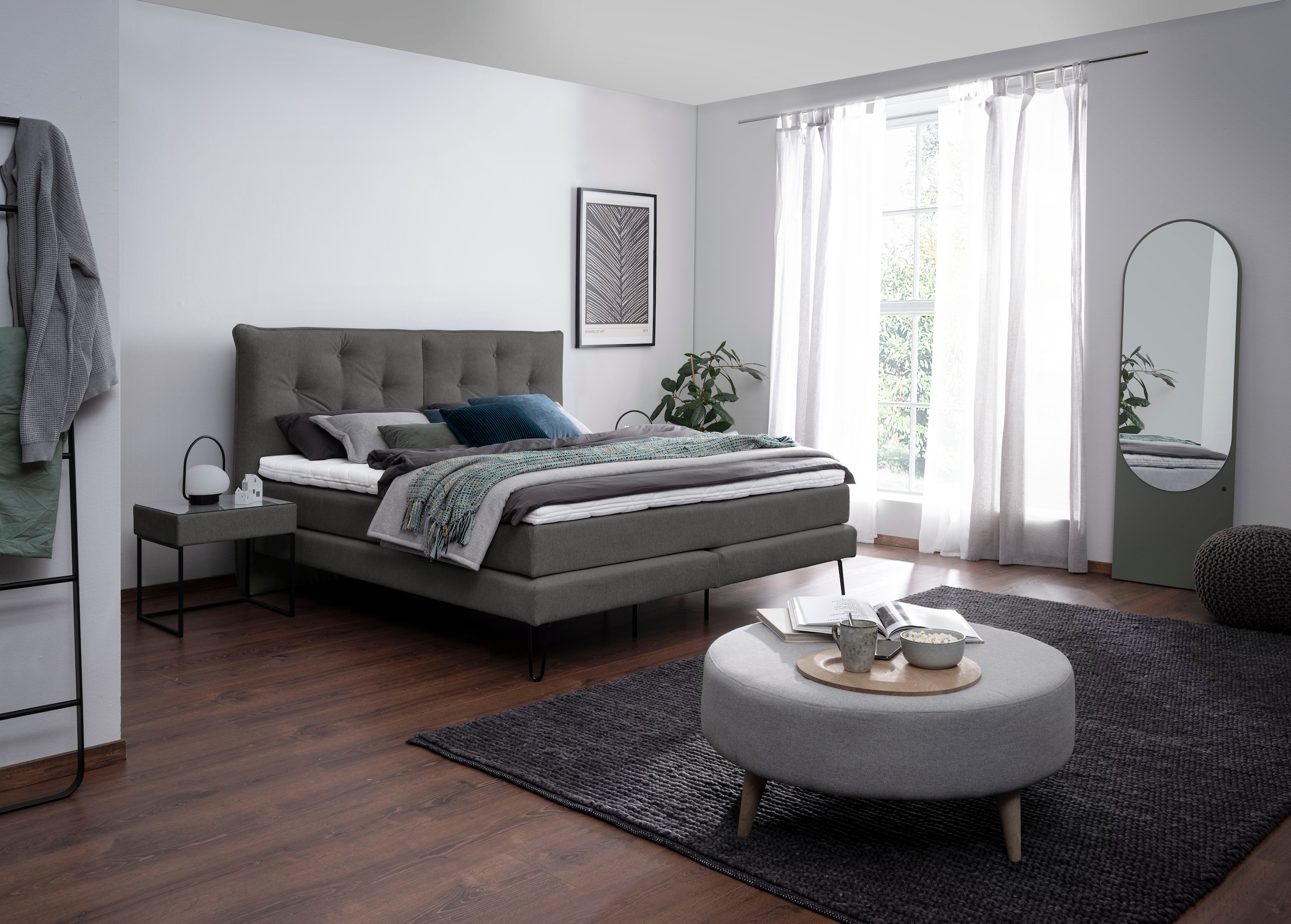alina Boxspringbett »Longon inkl. Matratze und Komfortschaum-Topper, Breite 180x200cm«, erhältlich in verschiedenen Härtegraden