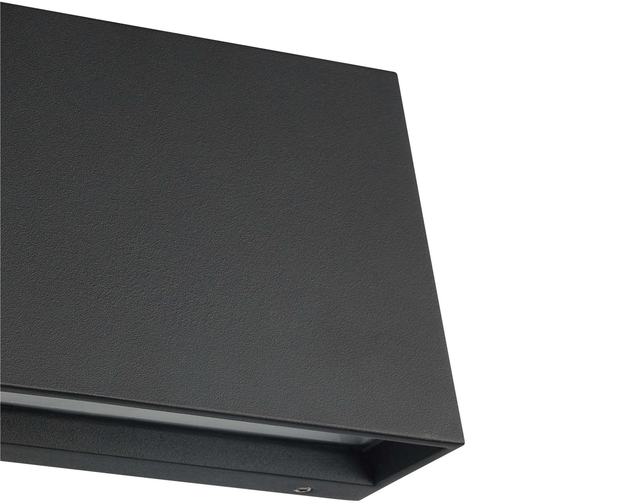 EGLO Wandleuchte »Spongano Wandlampe, Außenbeleuchtung, Aluminium und Glas, IP65, Lampe« LED-Modul 1 Stk. Kaltweiß | Neutralweiß | Warmweiß Wand-/Deckenleuchte - L20 x H12 x AL6 cm - schwarz - 1X9,5W inkl.