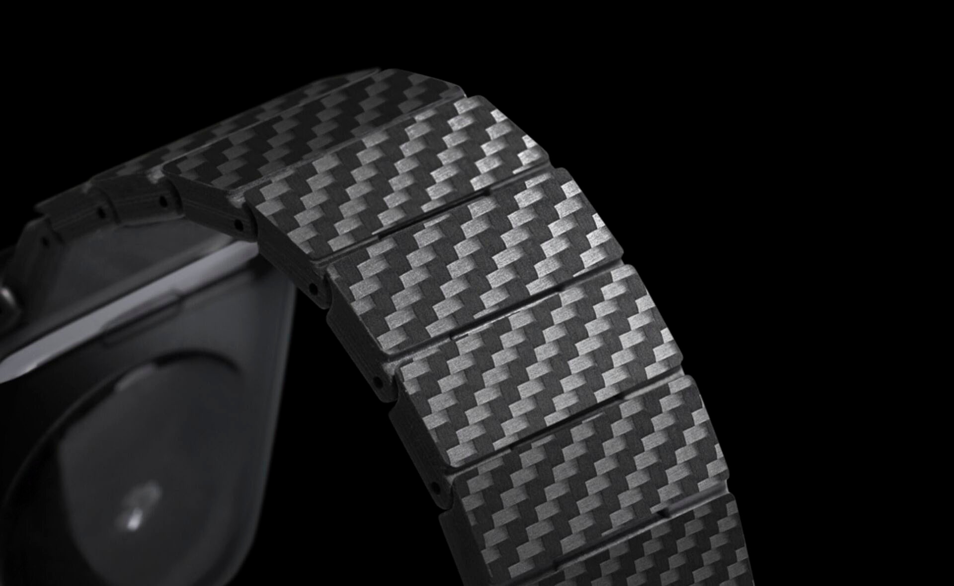 Pitaka Smartwatch-Armband »Carbon Fiber Link Bracelet Modern Band 42-44mm«