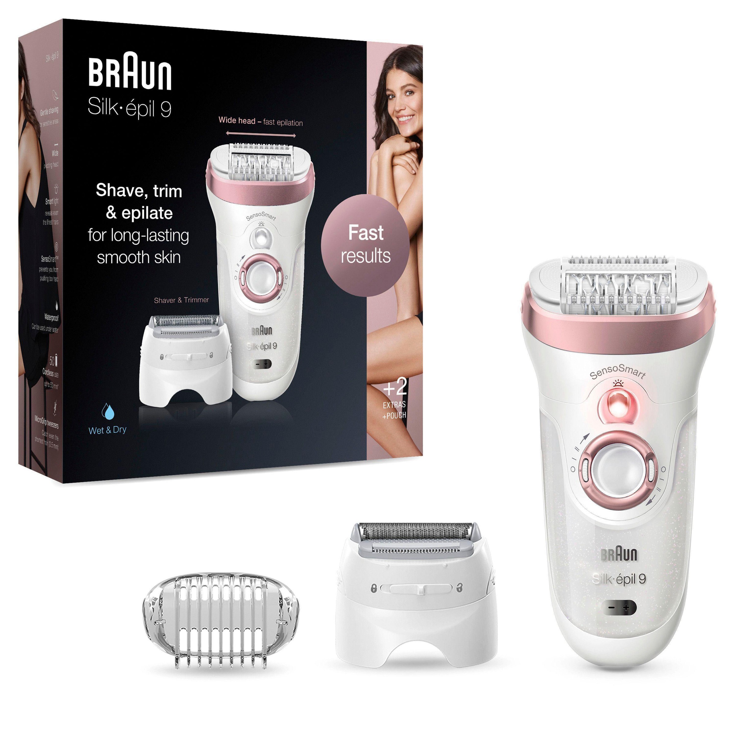 Braun Epilierer »Silk-épil 9 9-730«, Micro-Grip-Pinzetten-Technologie, kabellose Wet &... kaufen