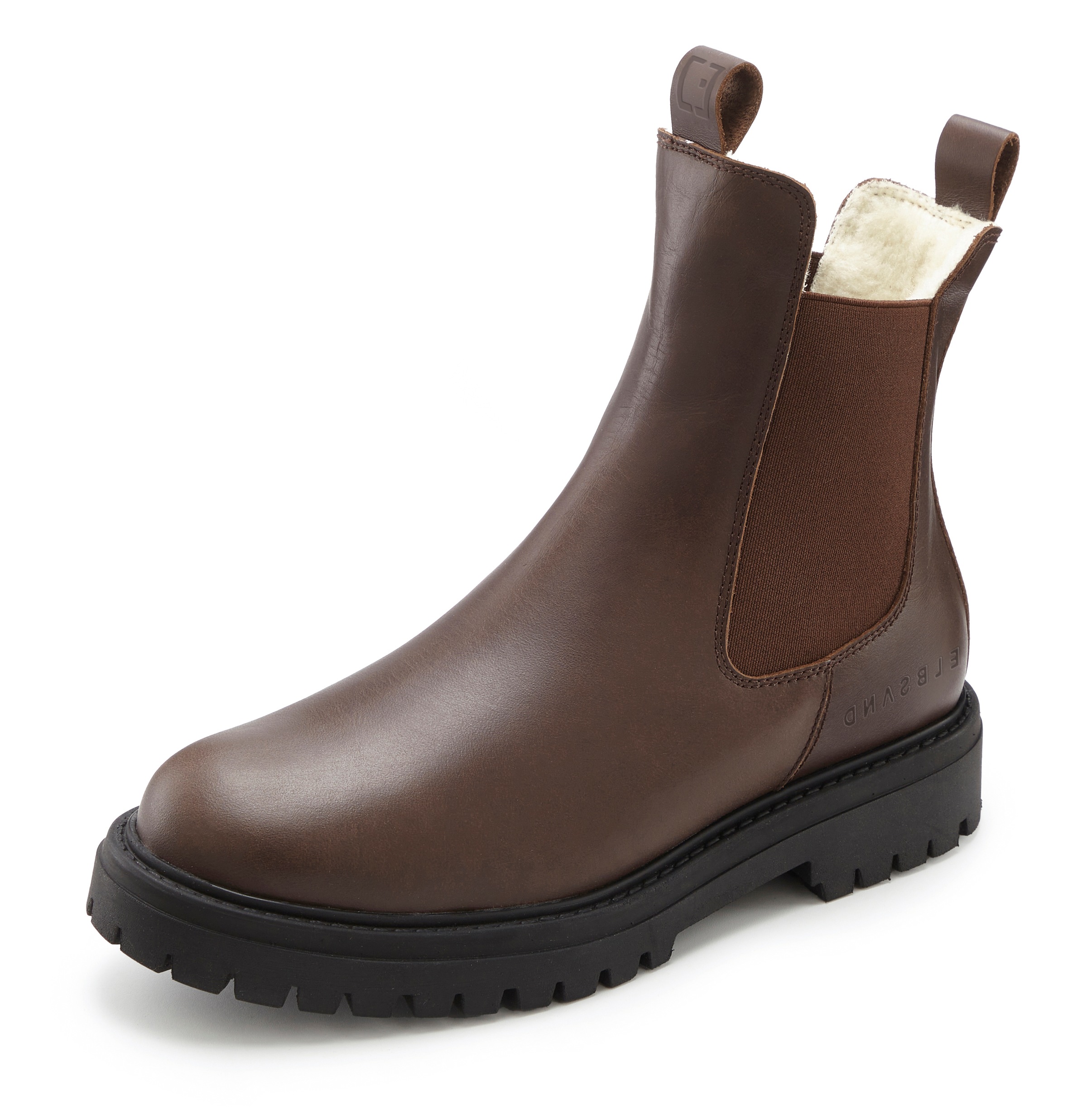 Elbsand Stiefelette »Chelseaboots«, Stiefel, Boots, Winterstiefel, Schlupfstiefel aus Leder mit Warmfutter