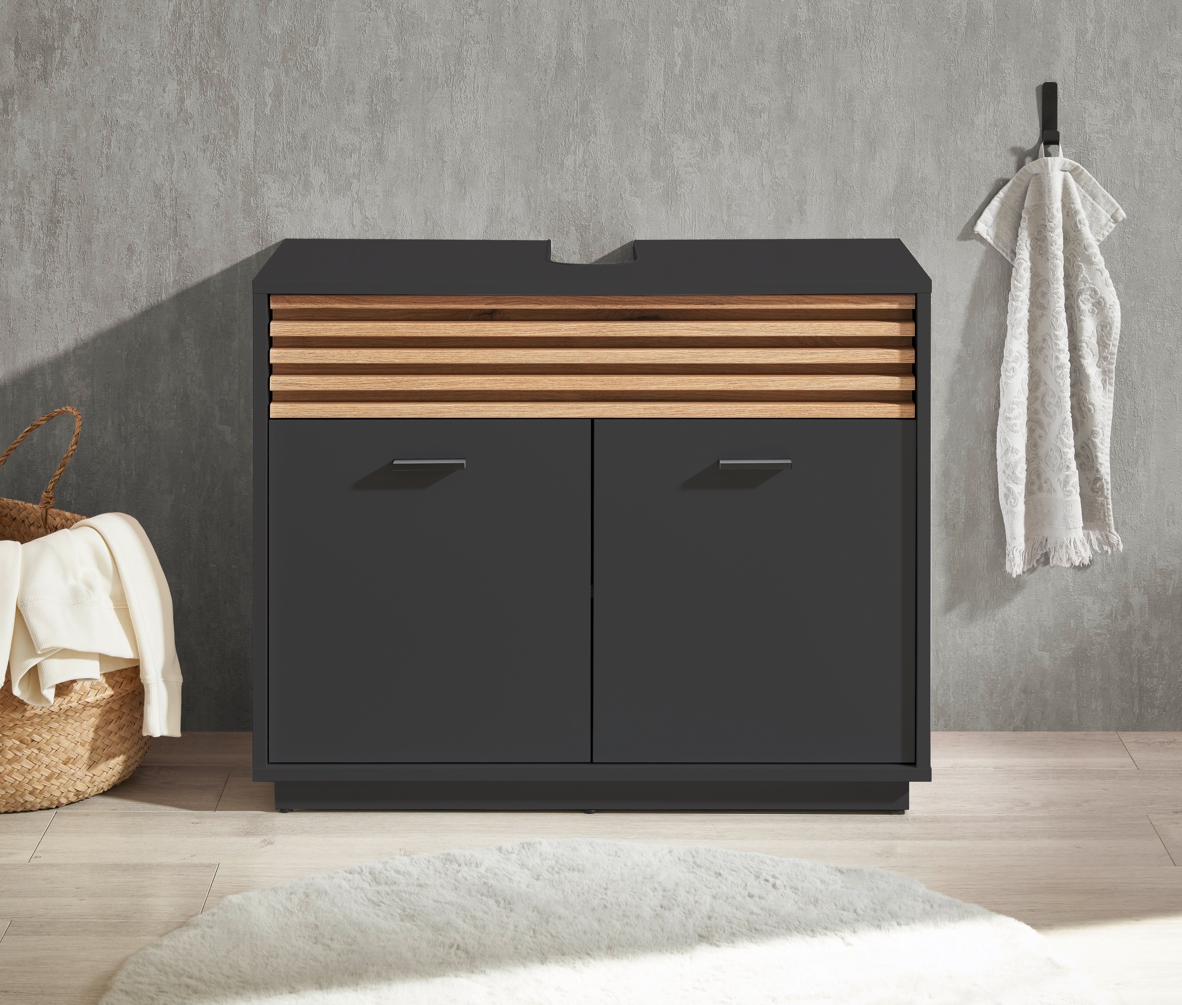 BASIC by Balculina Waschbeckenunterschrank »Liguria B/H/T 80x64x40 cm« 1 St günstig online kaufen