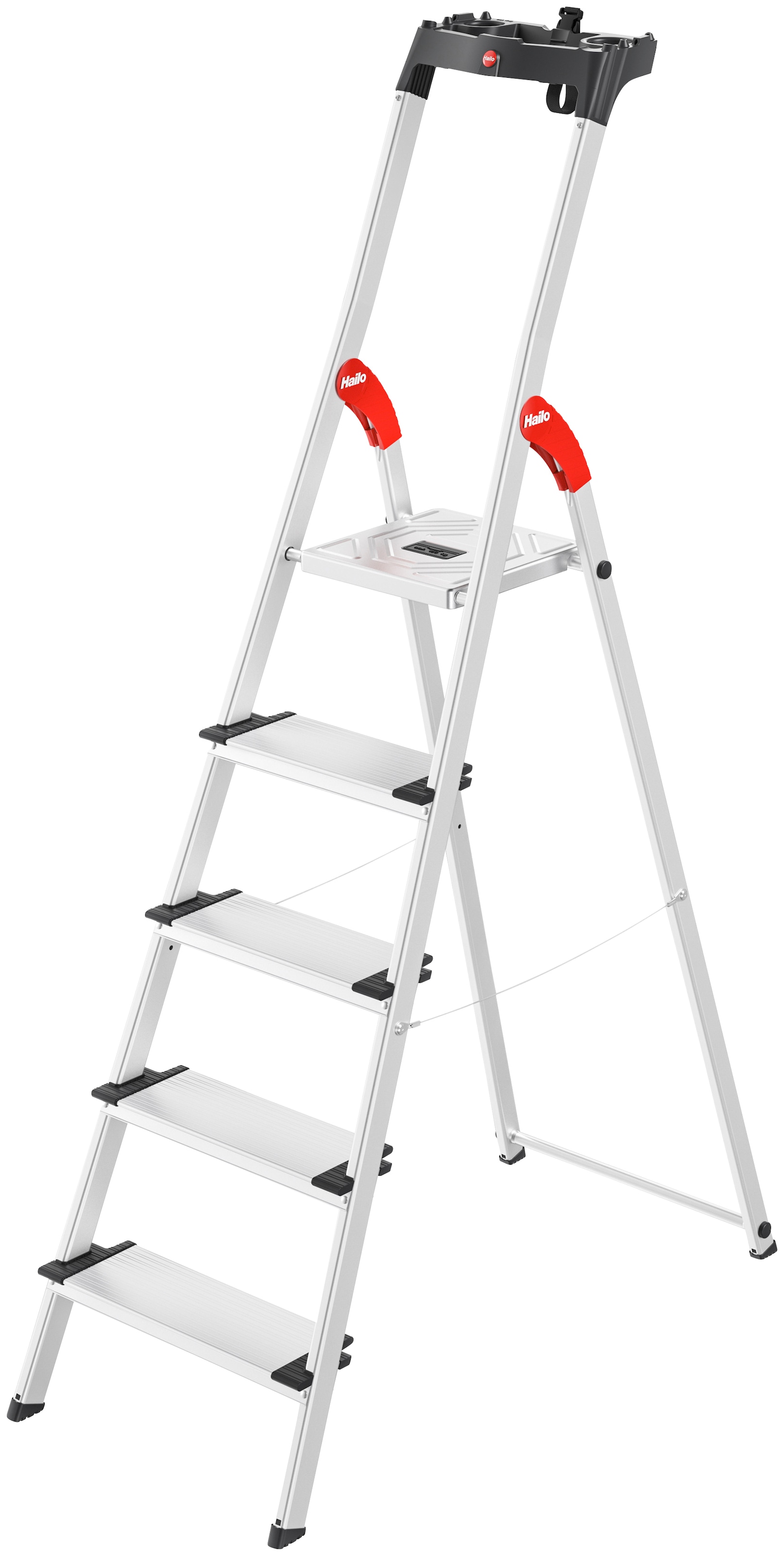 Hailo Stehleiter »L80 ComfortLine«, Alu-Sicherheits-Stehleiter 5 Stufen