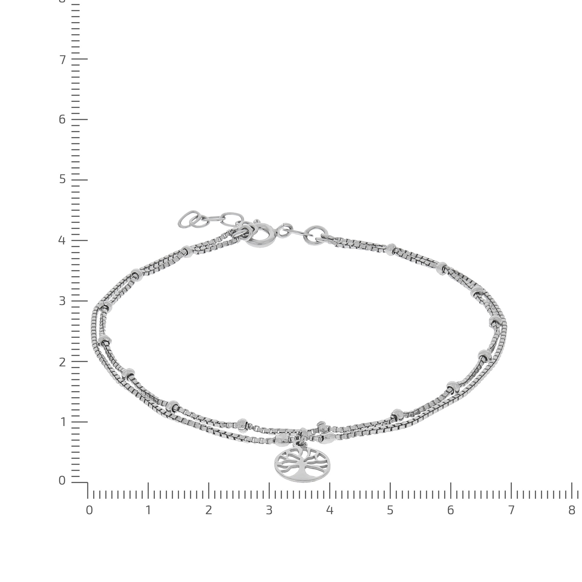Vivance Fußkette »925/- Sterling Silber rhodiniert Lebensbaum«