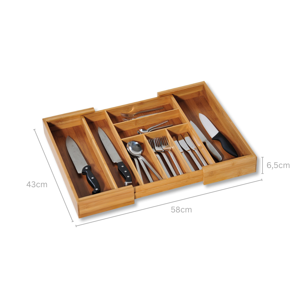 KESPER® Besteckkasten 1 Stk. tlg. ausziehbar, Bambus