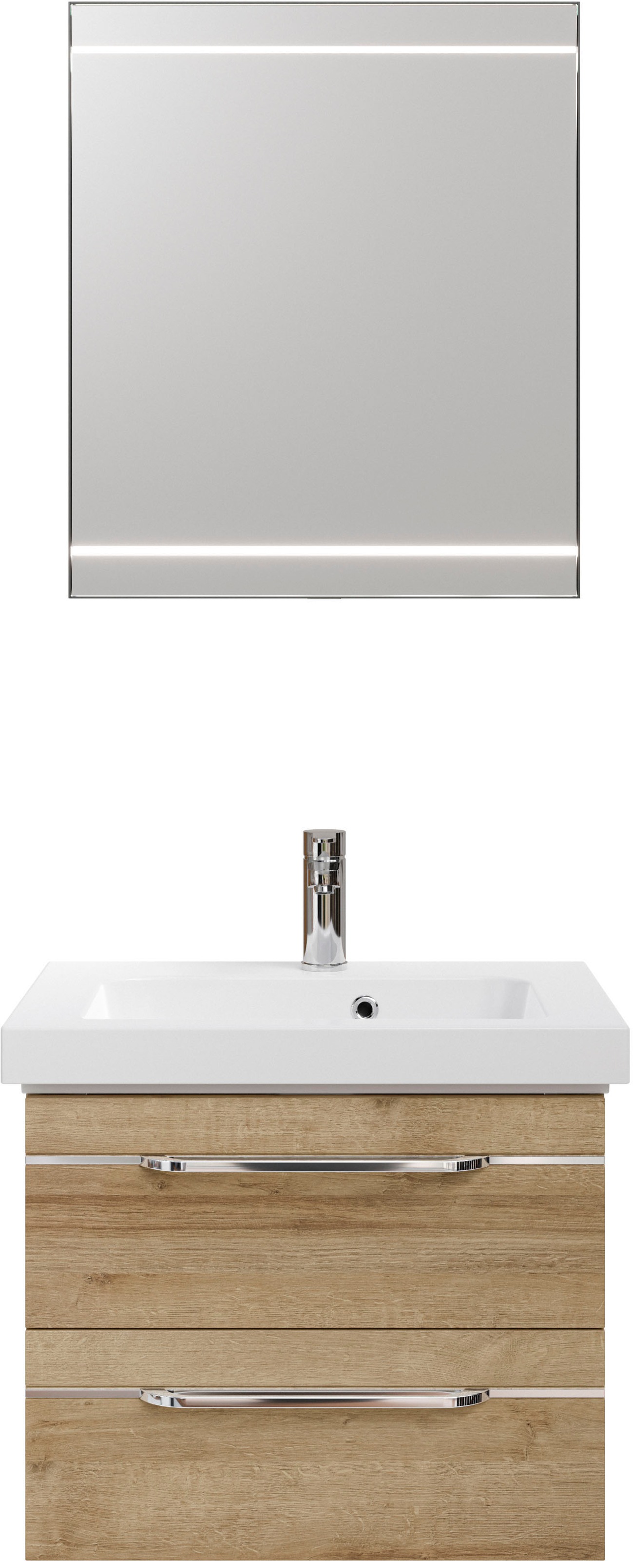 Saphir Badmöbel-Set »Balto 2-teilig Mineralmarmor-Waschtisch mit LED-Spiege günstig online kaufen