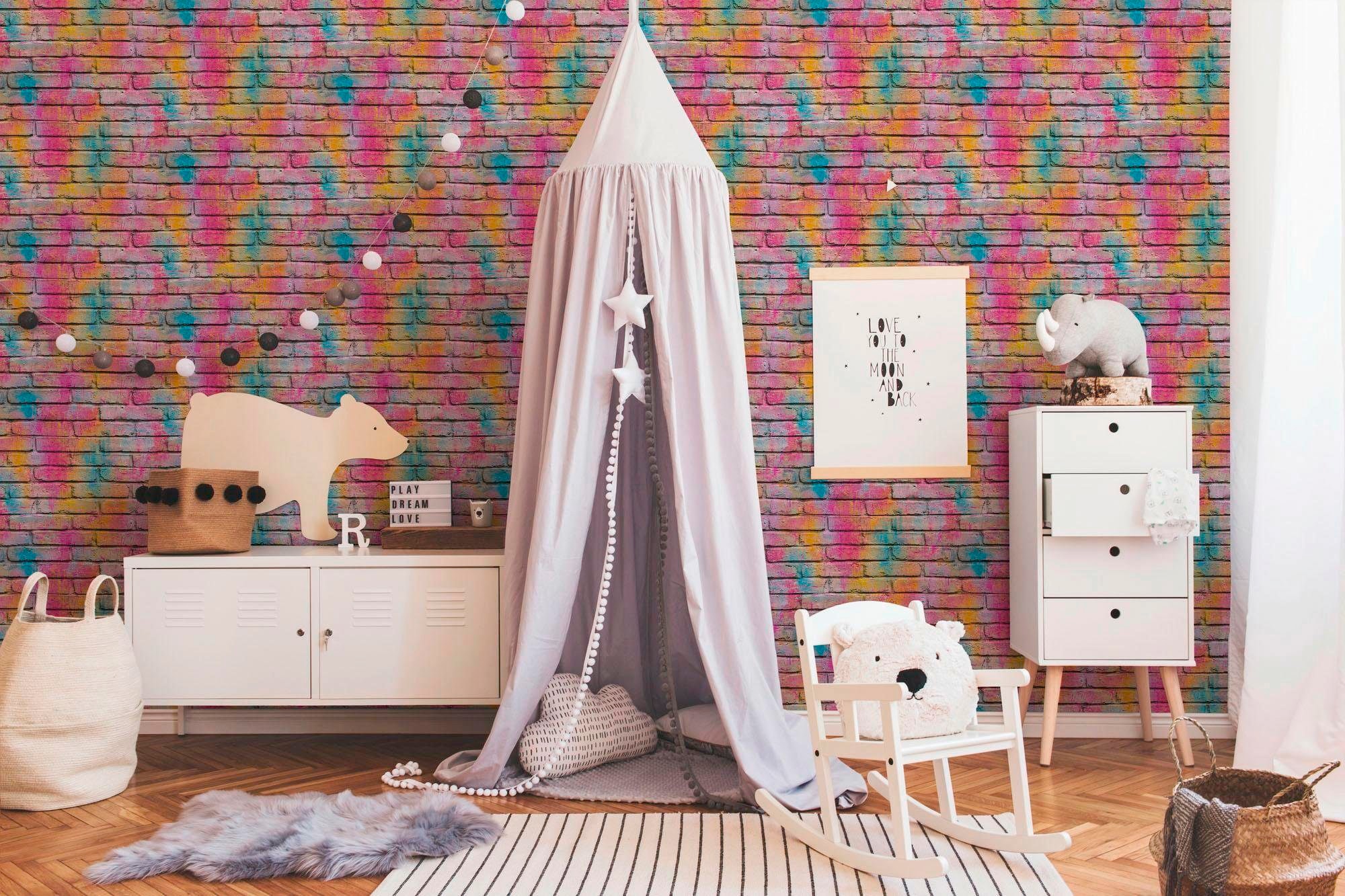 living walls Vliestapete »Boys & Girls«, Steinoptik-gemustert-Motiv, Struktur Tapete Stein Tapeten Wohnzimmer Schlafzimmer Design Optik