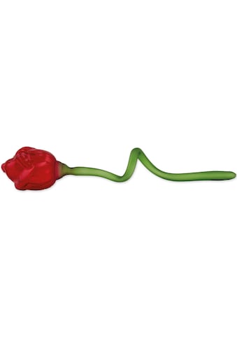 Glasblume »rote Rose«, mundgeblasene und handdekorierte Tischdeko, Serviettenring,...