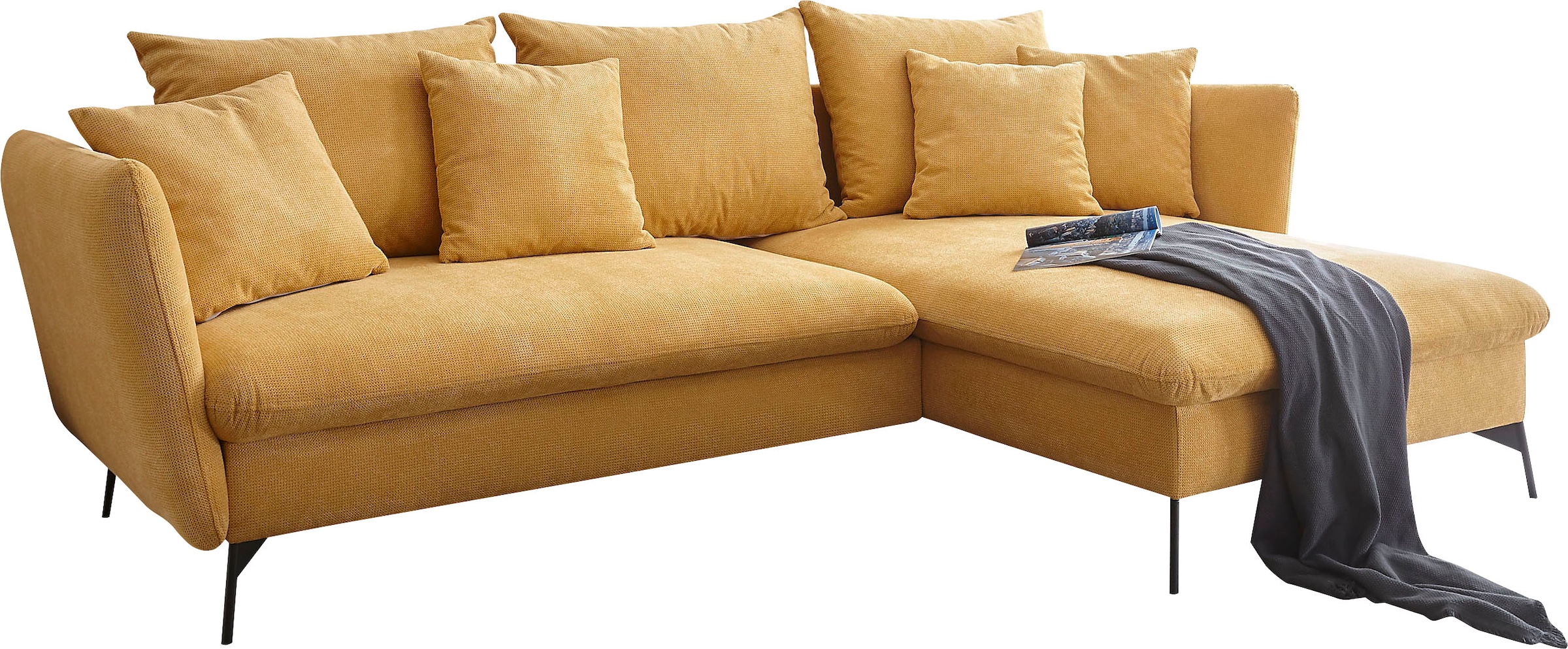 OTTO home Ecksofa »LIVORNO,258 cm, L-Form,« Schlaffunktion u. Bettkasten (1 günstig online kaufen