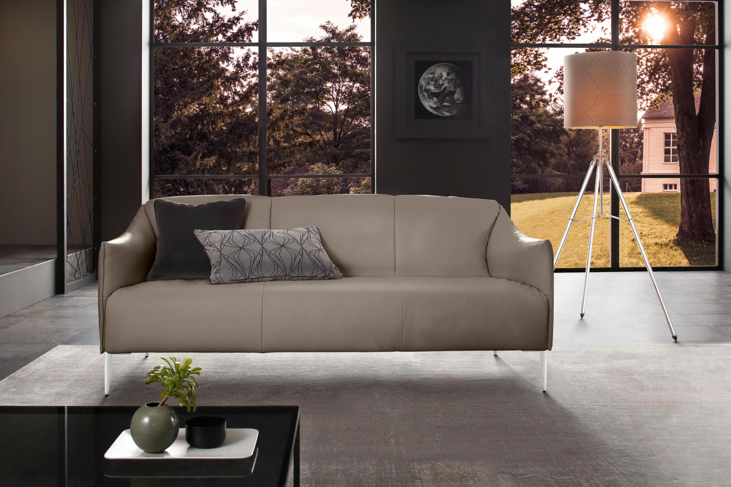 W.SCHILLIG 2,5-Sitzer »sally«, mit Metallfüßen in Chrom glänzend, Breite 194 cm