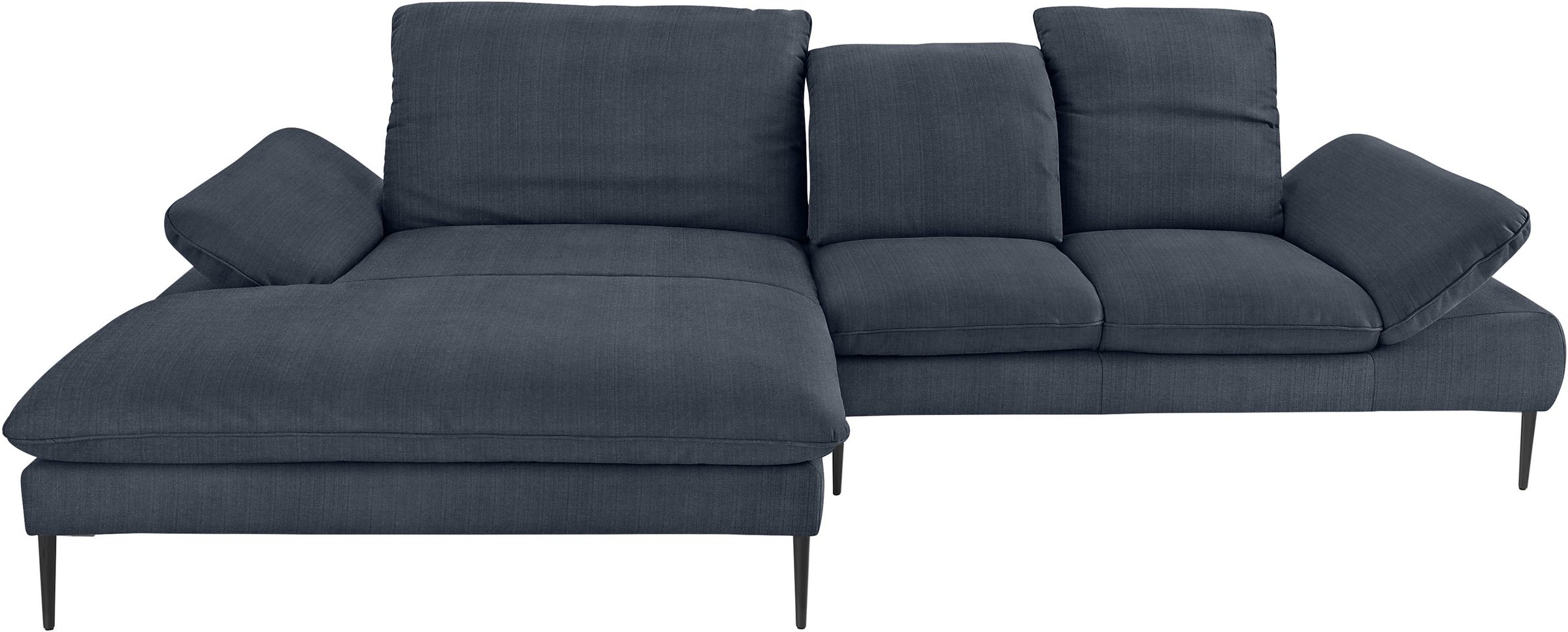 W.SCHILLIG Ecksofa »enjoy&MORE, Designsofa, elegant und bequem, L-Form«, Sitztiefenverstellung, Füße schwarz pulverbeschichtet, Breite 310 cm