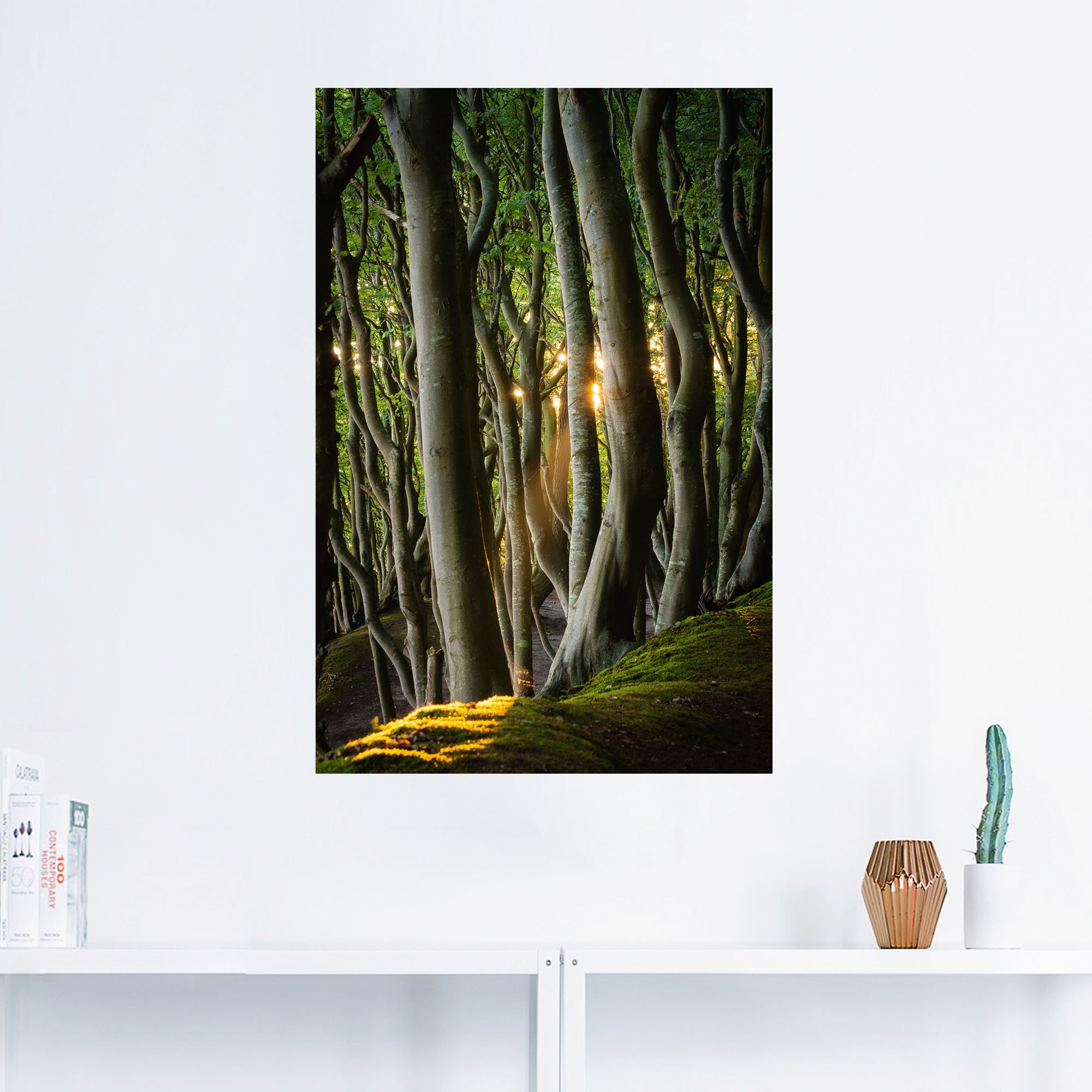 Artland Wandbild »Licht im Märchenwald«, Waldbilder, (1 St.), als Alubild, Leinwandbild, Wandaufkleber oder Poster in versch. Größen