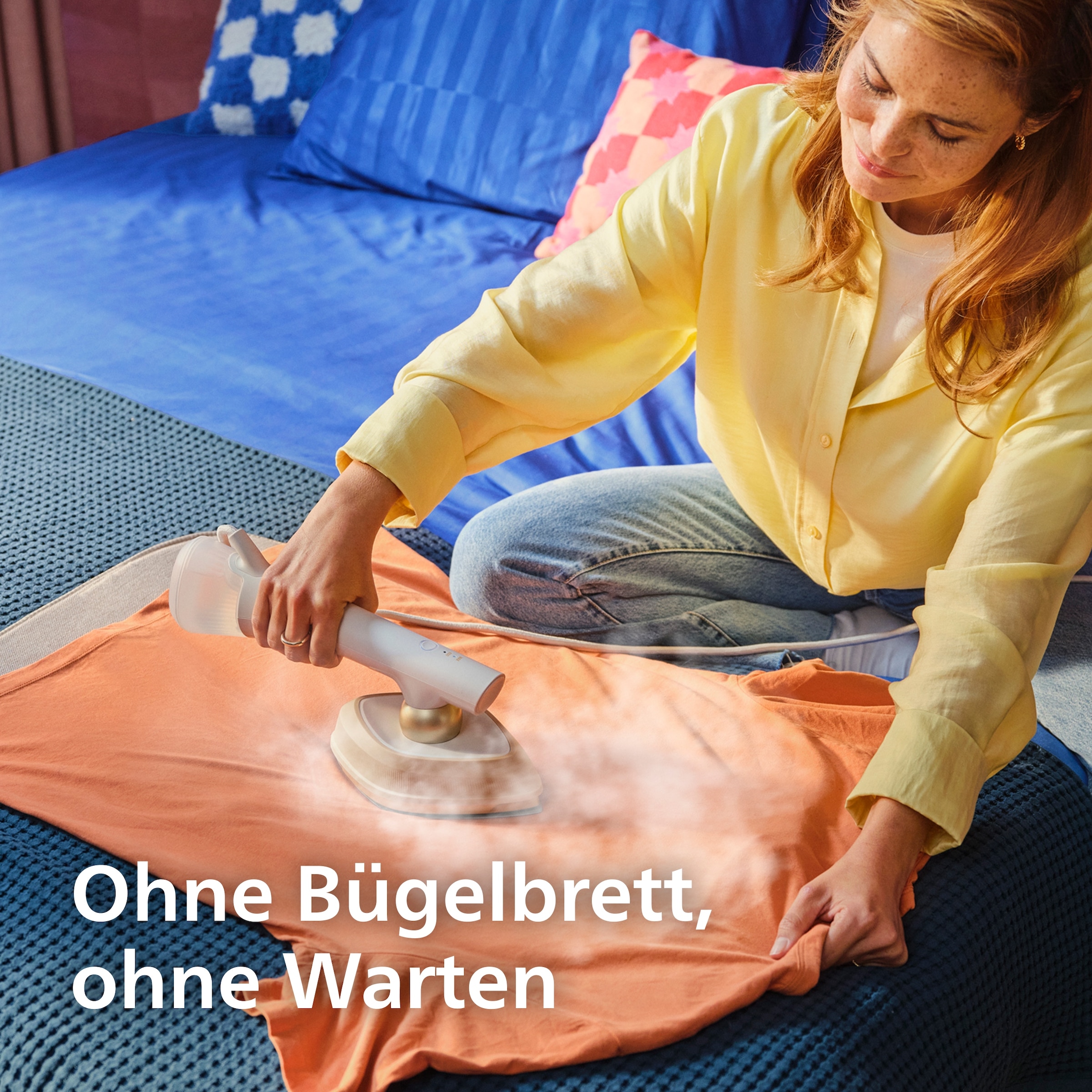 Philips Dampfbügeleisen »GC213/50 OneTurn 2-in-1 Bügeleisen & Steamer, StyleMat & Dock inkl.« 1800 W 1800 W, SteamGlide Plus, 200ml Wasserbehälter und 90 g Dampfstoß