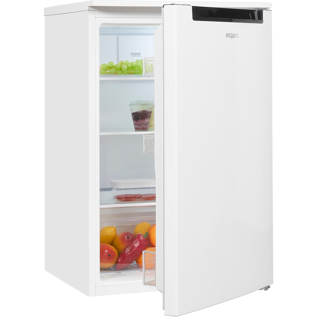 exquisit Kühlschrank »KS15-V-040E weiss«, KS15-V-040E weiss, 85 cm hoch, 55 cm breit, 123 L Volumen