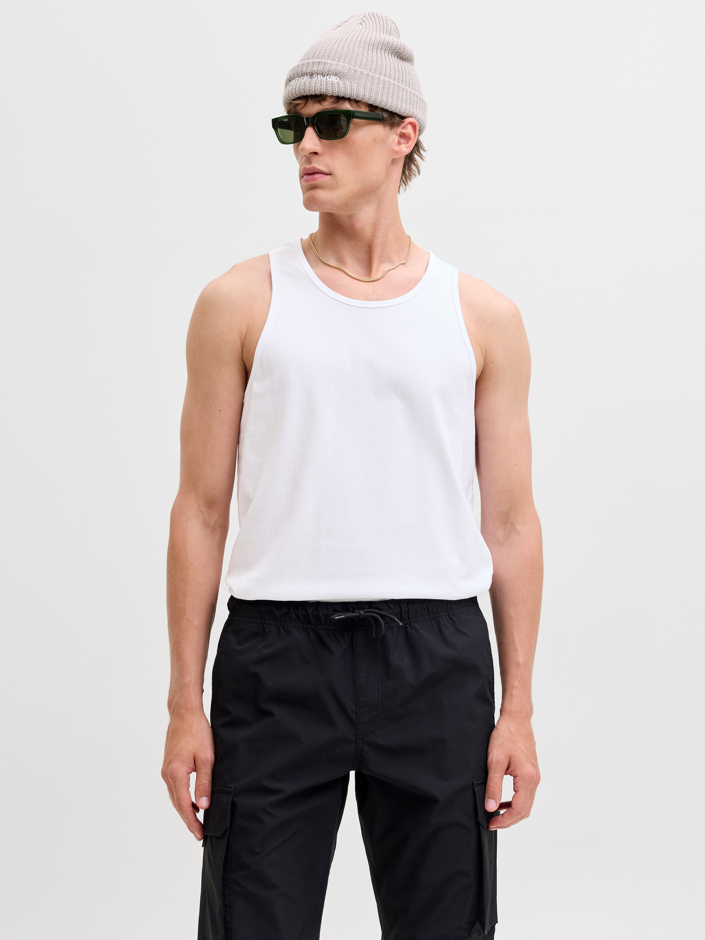 Jack & Jones Muscleshirt »JJEORGANIC BASIC TANKTOP NOOS« Baumwolle, Rundhalsausschnitt