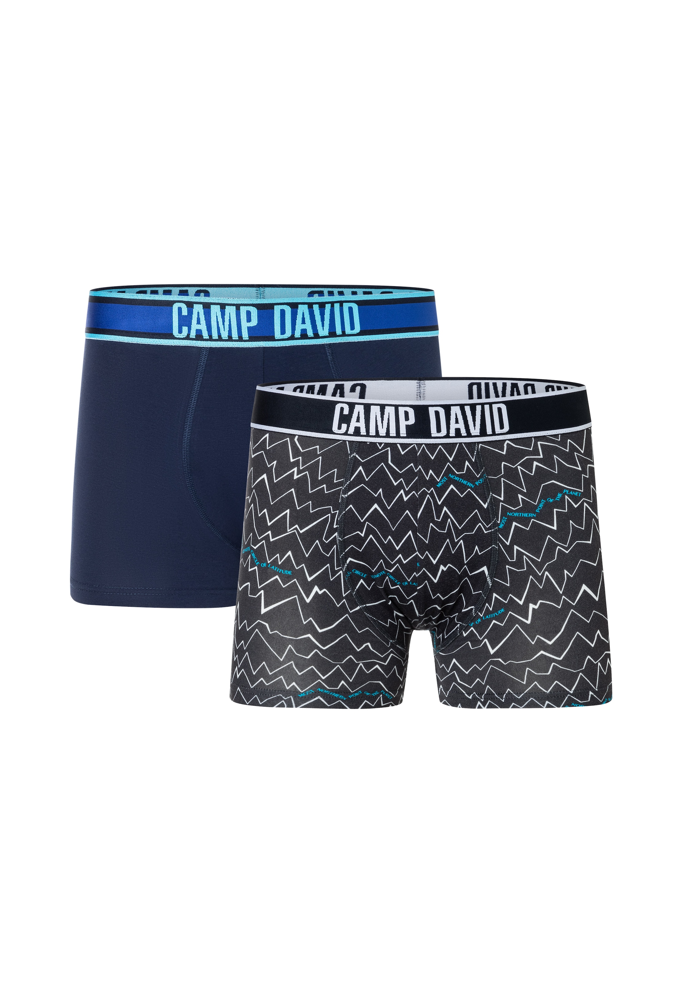 CAMP DAVID Boxershorts »casual«, (2er Pack), mit elastischem Bund