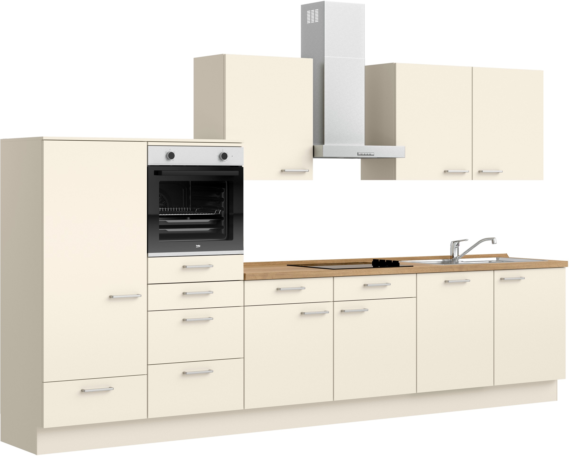 nobilia® Küchenzeile »"Touch I"«, vormontiert, Ausrichtung wählbar, Breite 360 cm, wahlw. mit E-Geräten