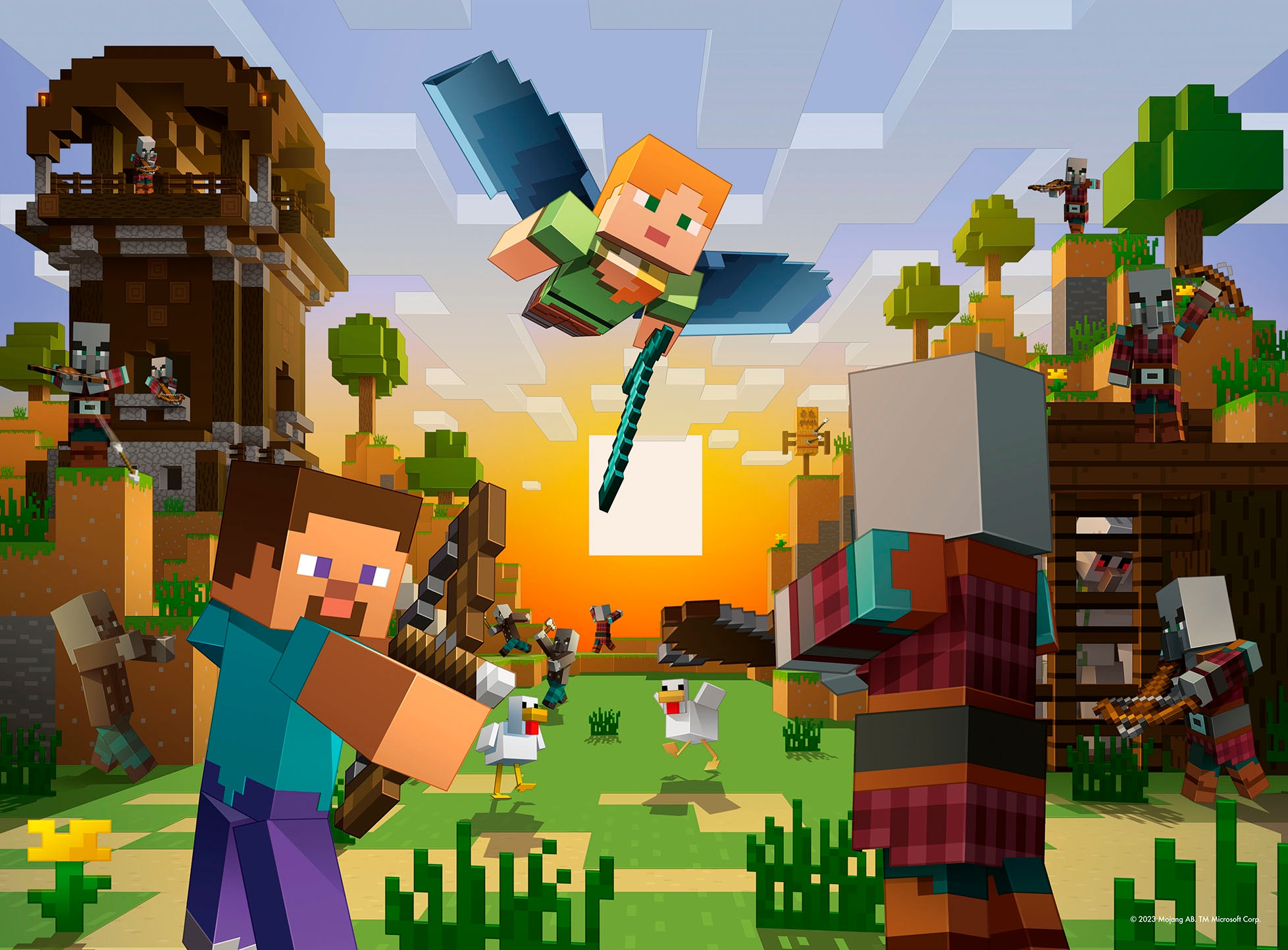 Ravensburger Puzzle »Minecraft, Baukunst und Abenteuer« 150 XXLTeile; Made in Germany