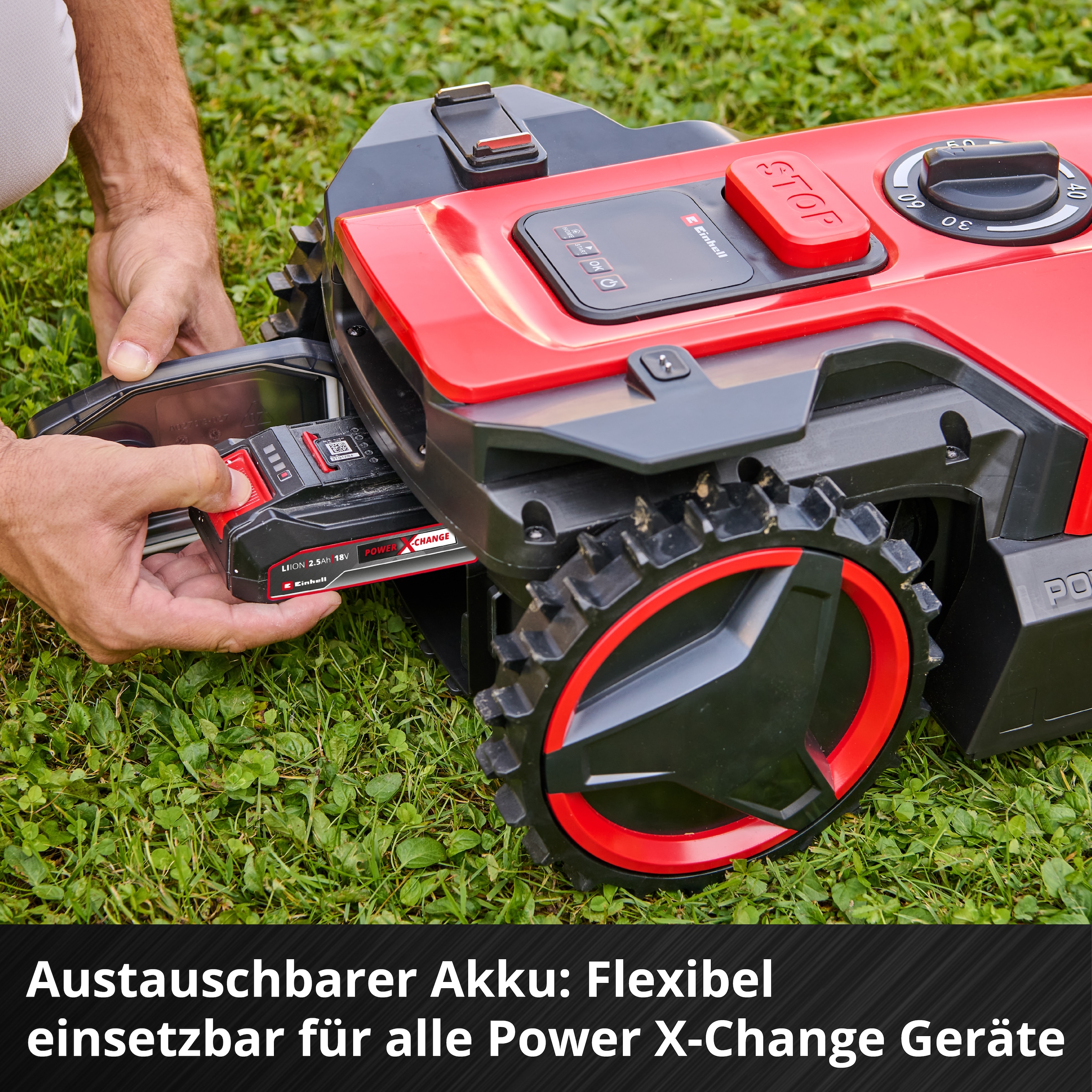 Einhell Rasenmähroboter »»FREELEXO 500««, (7 St.), Inkl. 2,5 Ah Plus Akku und Ladestation