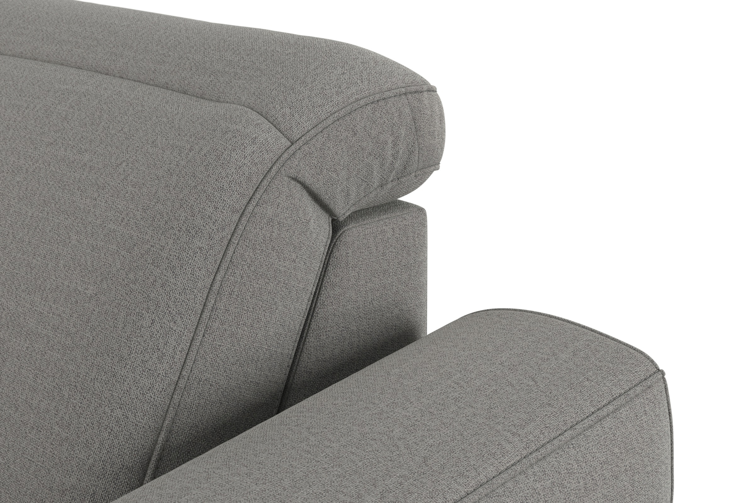 sit&more Wohnlandschaft »Dundee U-Form« mit Federkern und Edelstahlfüßen, wahlweise mit Kopfteilverstellung