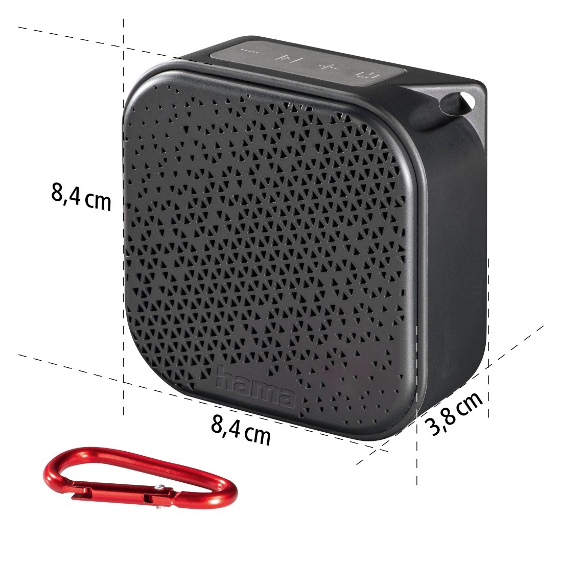 Hama Bluetooth-Lautsprecher »Mini Bluetooth Lautsprecher (wasserdicht IP67, 3,5W, mobil, Karabiner)«