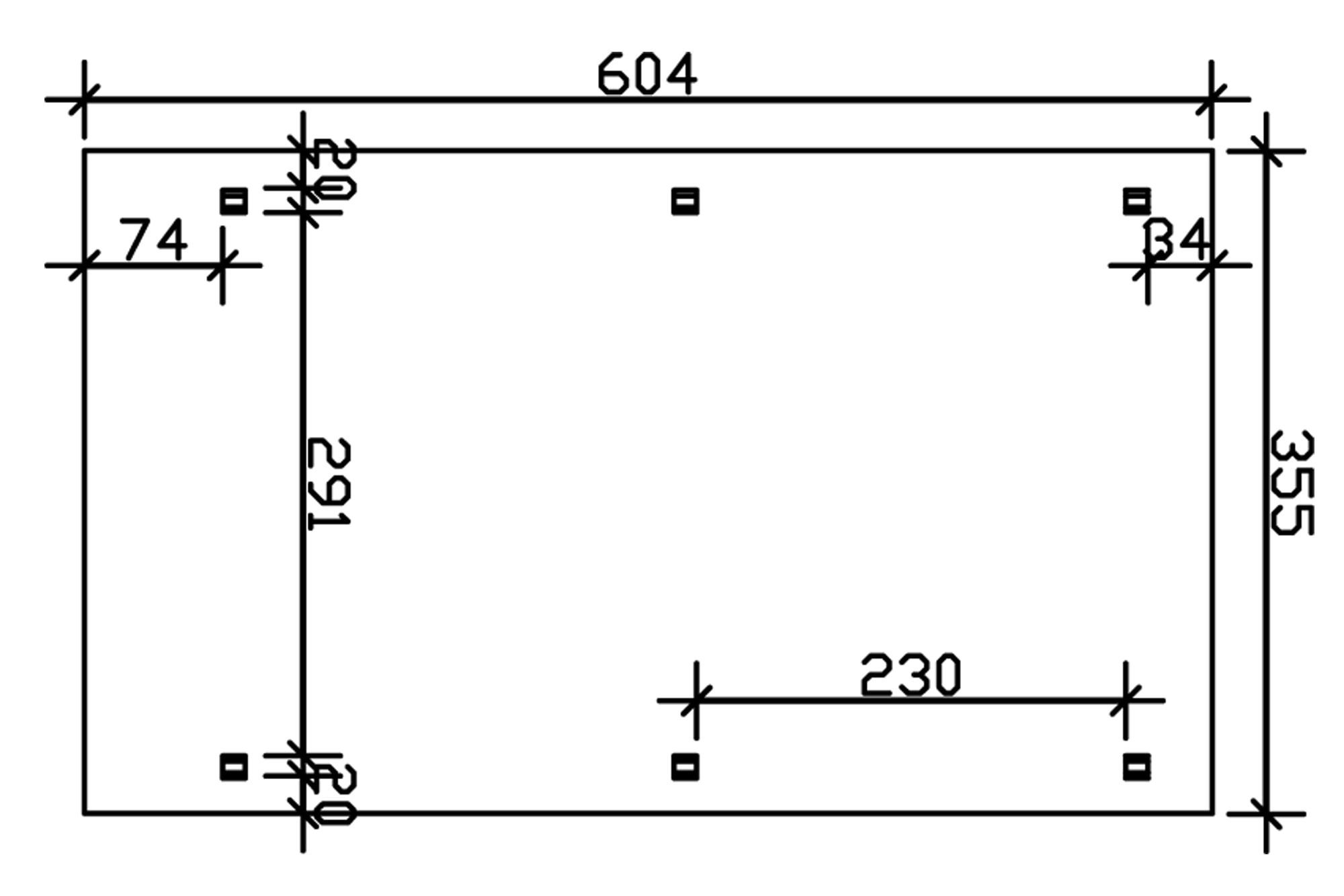 Skanholz Einzelcarport »Spessart«, Holz, 291 cm, Anthrazit