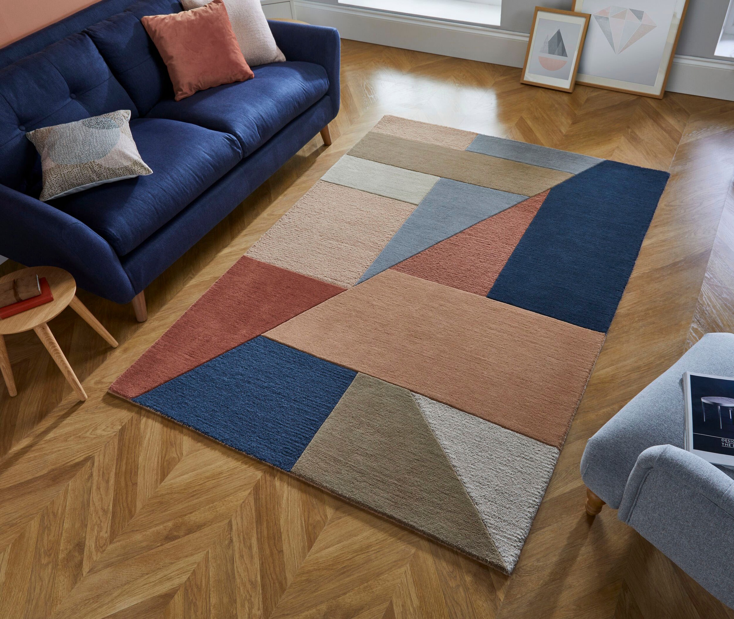 FLAIR RUGS Wollteppich »Alwyn«, rechteckig, 10 mm Höhe, Geometrisch günstig online kaufen