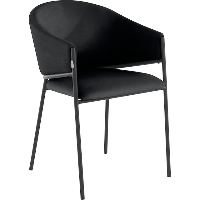 andas Armlehnstuhl »Jorun«, 2 St., Webstoff fein, im 2er Set, mit schwarzen  Metallbeinen, Sitzhöhe 48 cm auf Rechnung kaufen