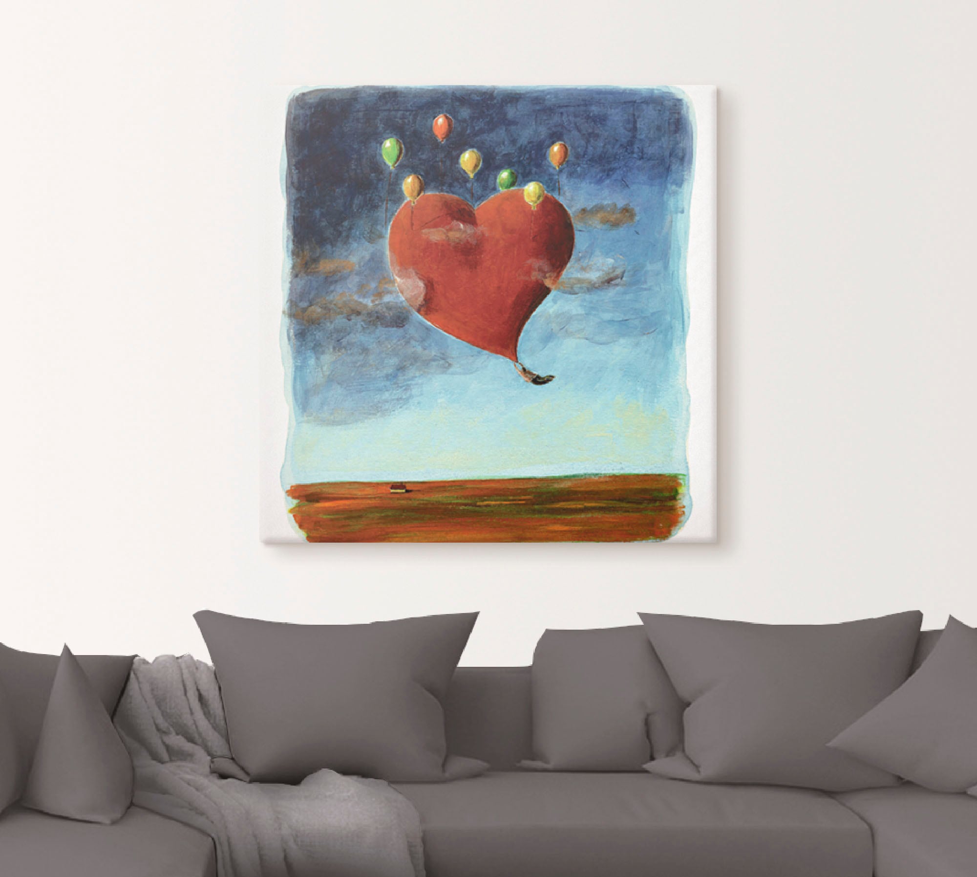 Artland Wandbild »Fliegendes Herz«, Herzen, (1 St.), als Leinwandbild in verschied. Größen