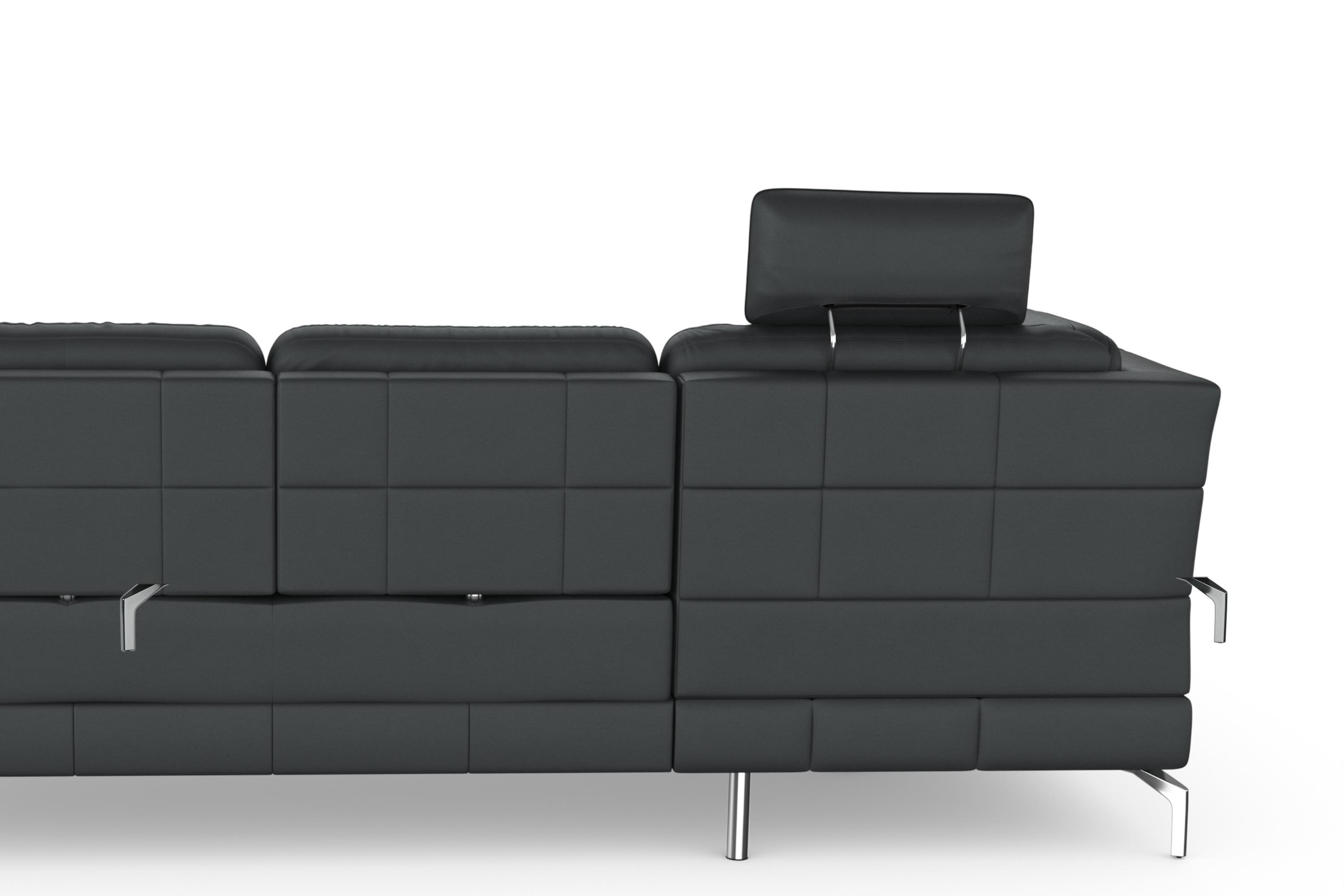 sit&more Ecksofa »Bendigo L-Form«, inklusive Sitztiefenverstellung, Bodenfreiheit 15 cm, in 2 Fußfarben