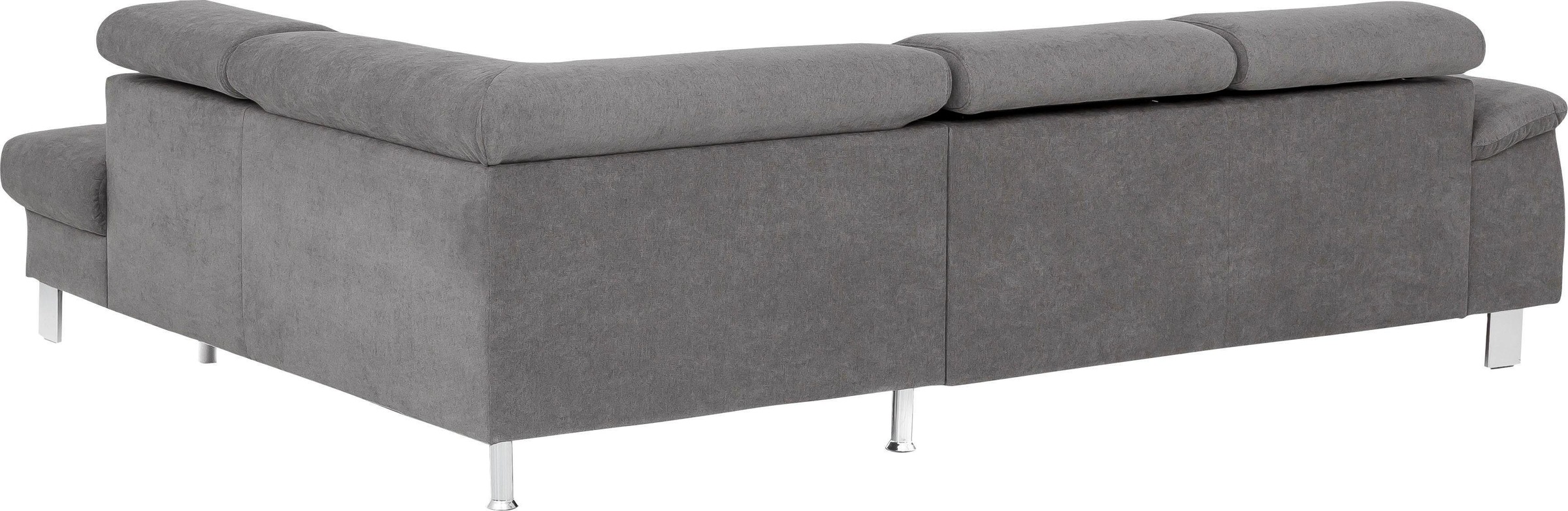 COTTA Ecksofa »Komaris L-Form mit Kopfteilverstellung«, wahlweise mit Bettfunktion, Bettkasten & Beleuchtung