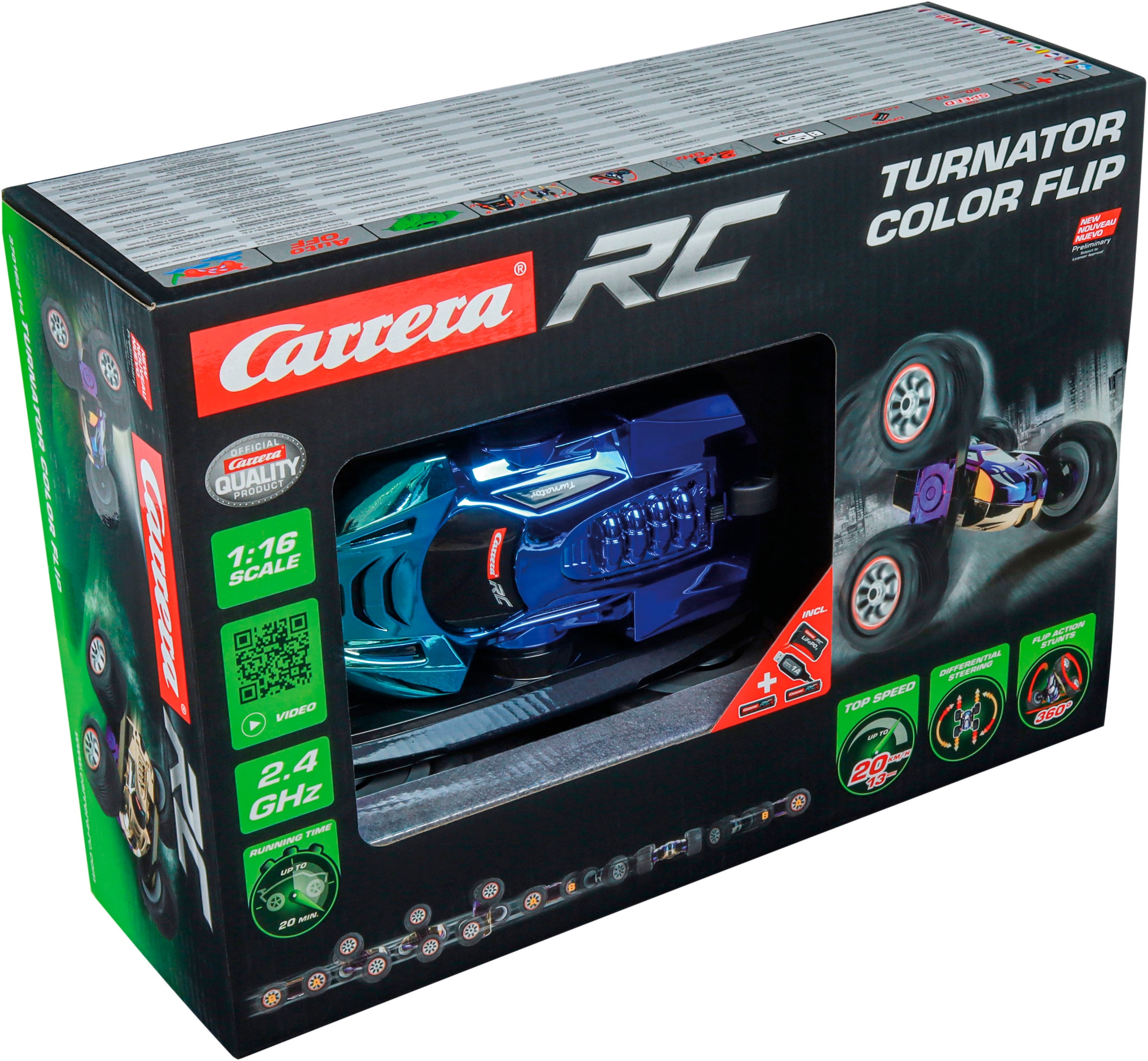 Carrera® RC-Auto »Carrera® RC Turnator Color Flip, 2,4 GHz«