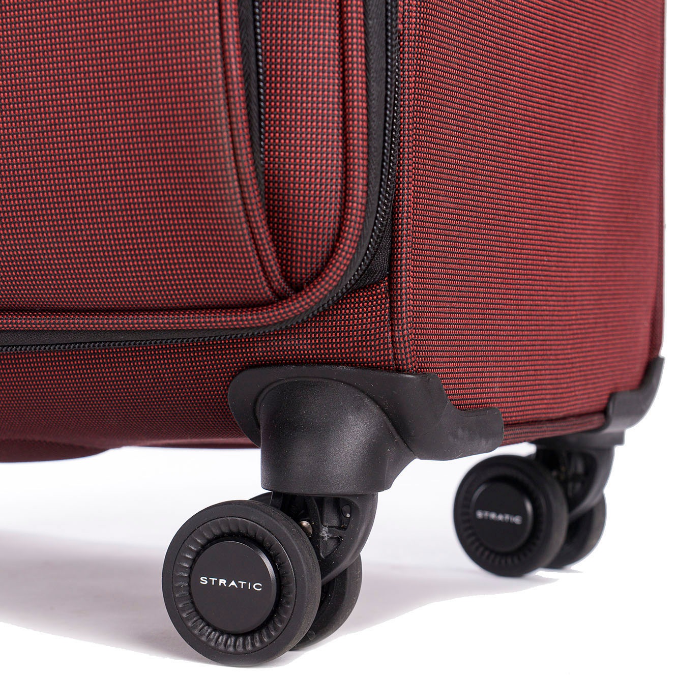 Stratic Weichgepäck-Trolley »Bendigo Light + L, redwine«, 4 Rollen, Reisekoffer großer Koffer Aufgabegepäck TSA-Zahlenschloss