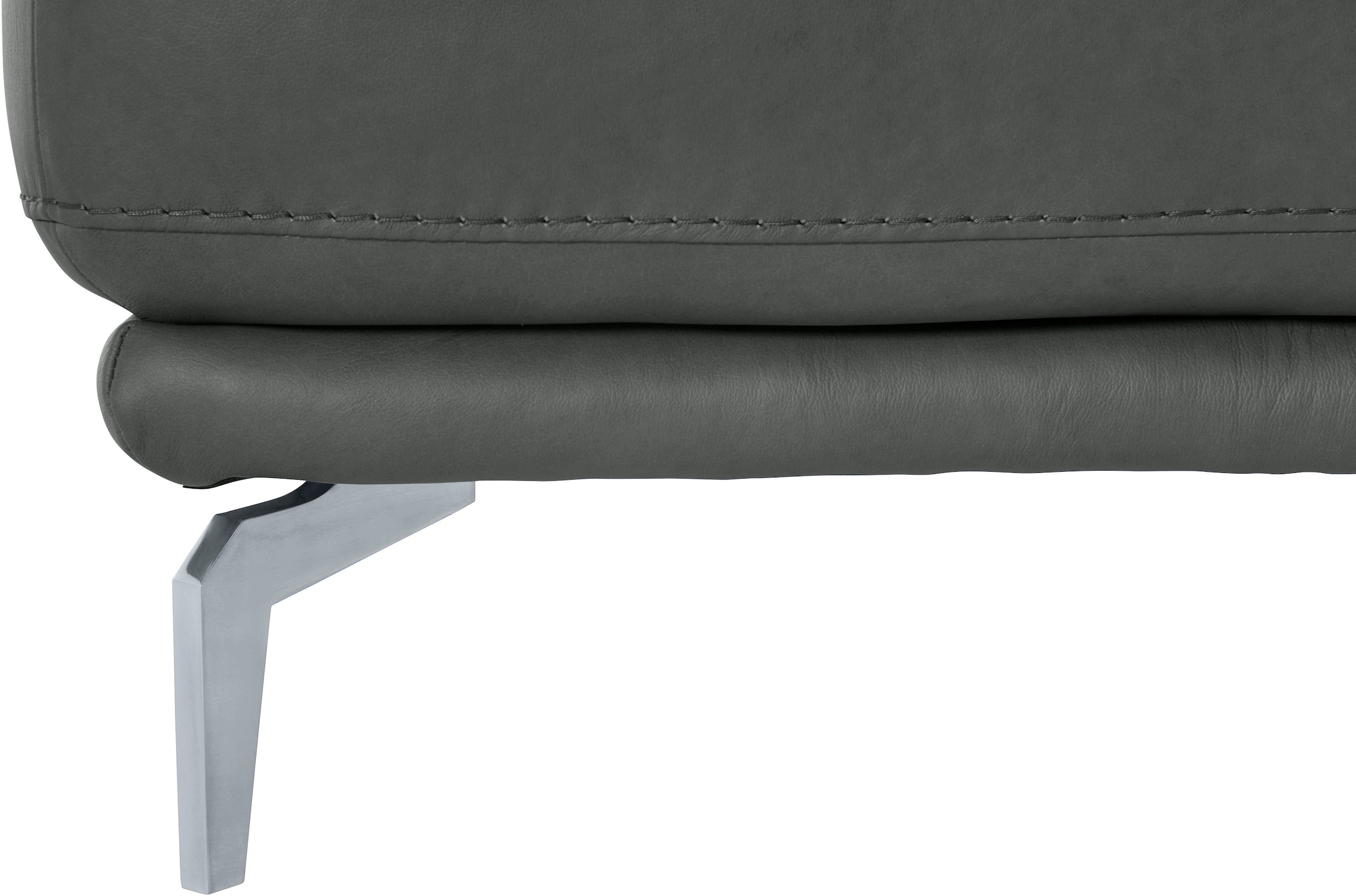 W.SCHILLIG Hocker »montanaa«, mit Metallfüßen in Silber matt, Breite 71 cm