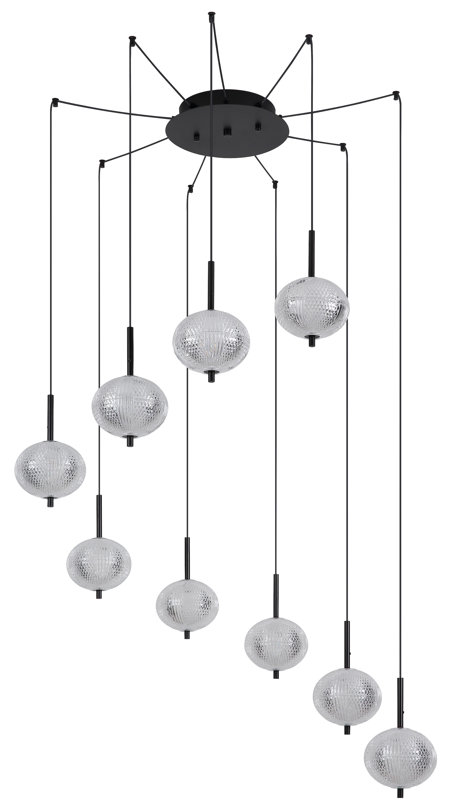 GLOBO LIGHTING LED Pendelleuchte »AIDA«, Leuchtmittel LED-Modul | LED fest integriert, Hängelampe/Hängeleuchte/Wohnzimmer/Esstisch/elegant