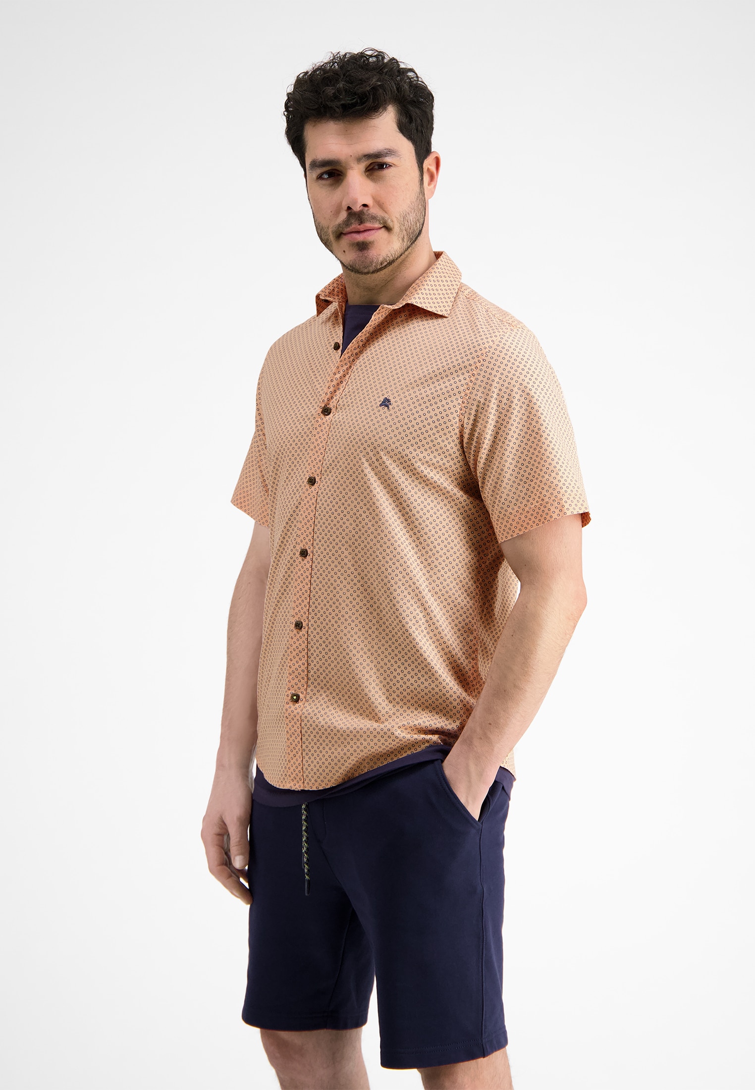 LERROS Kurzarmhemd »LERROS Kurzarmhemd *Geometric AOP*«