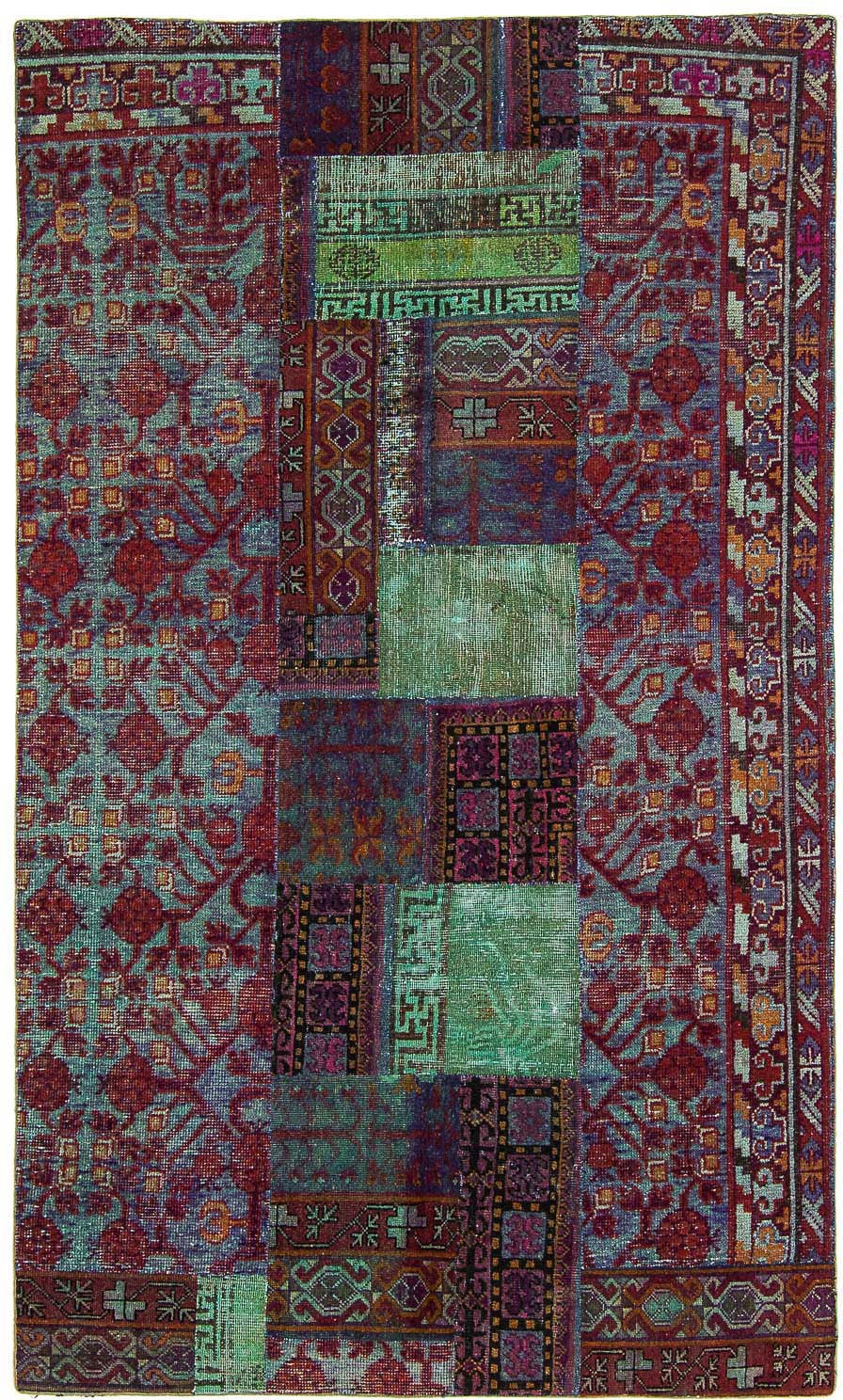 morgenland Wollteppich »Kazak Patchwork 355 x 76 cm«, rechteckig, 6 mm Höhe günstig online kaufen