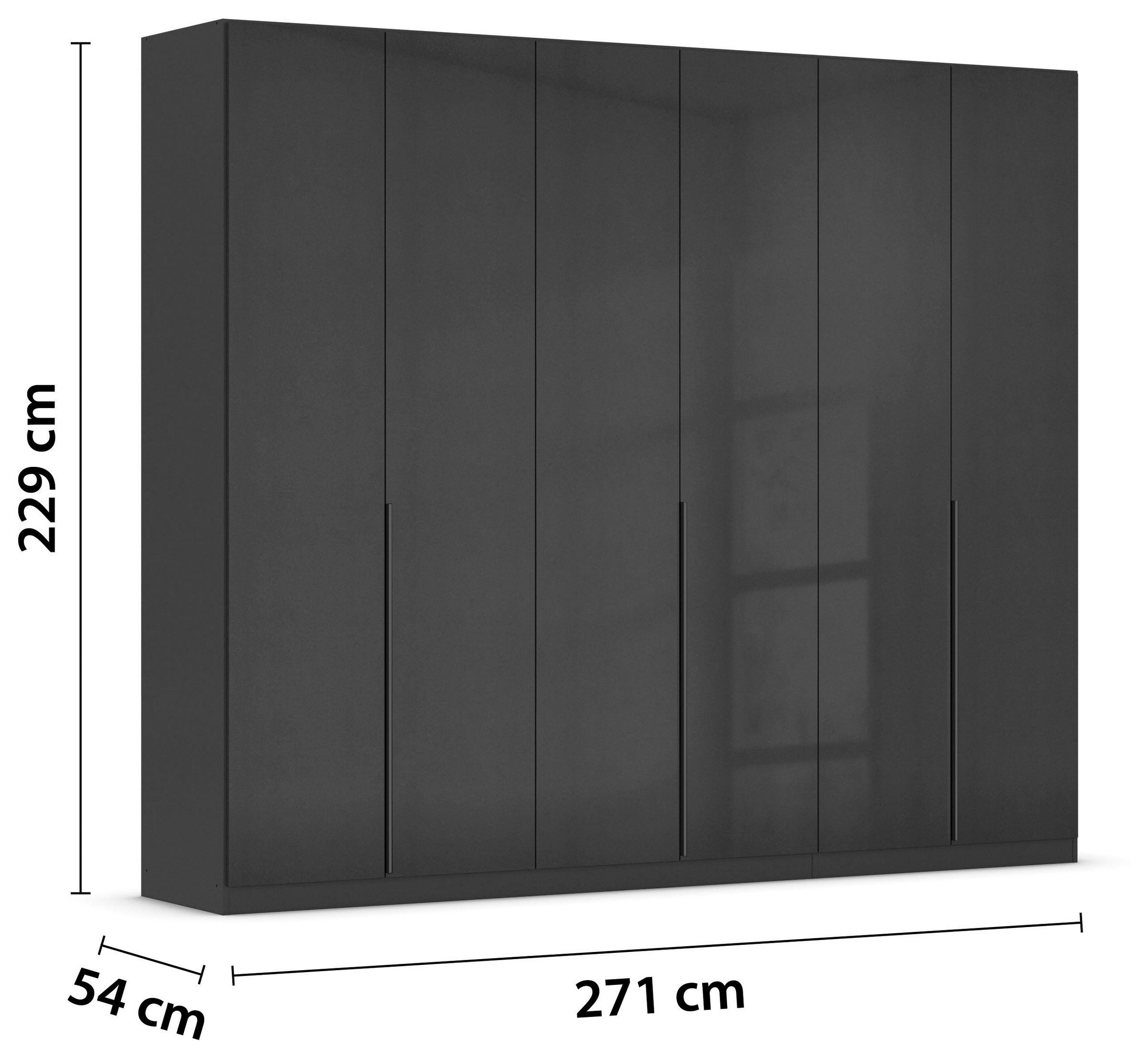 rauch Drehtürenschrank »Kleiderschrank Schrank Garderobe AGORDO TOPSELLER Schlafzimmer«, (in zwei Griff-Farben mit Dekor- oder Hochglanzfront), durchdachte Innenausstattung, in 6 Breiten und 2 Höhen MADE IN GERMANY