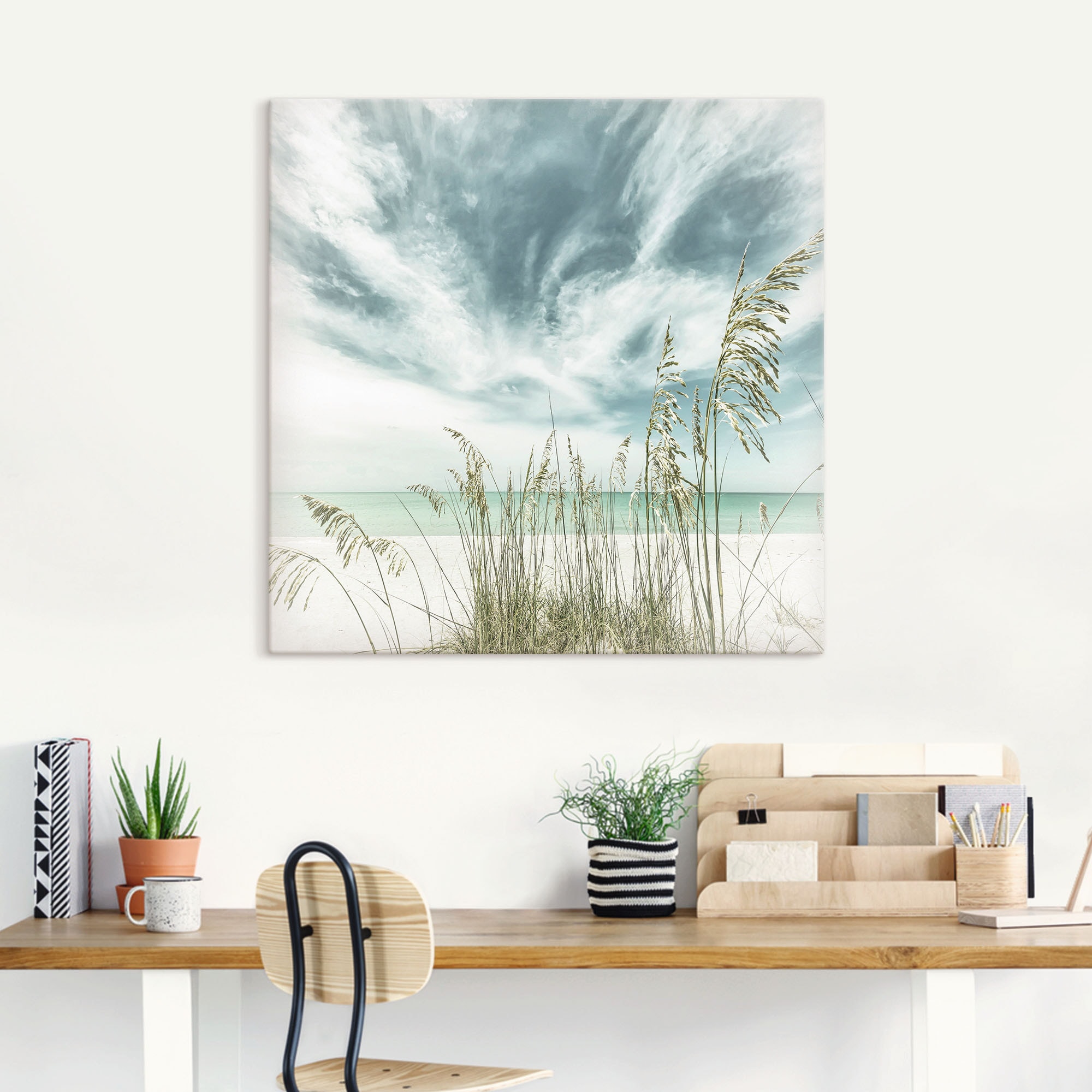 Artland Wandbild »Allein am Strand«, Strandbilder, (1 St.), als Leinwandbild, Poster in verschied. Größen