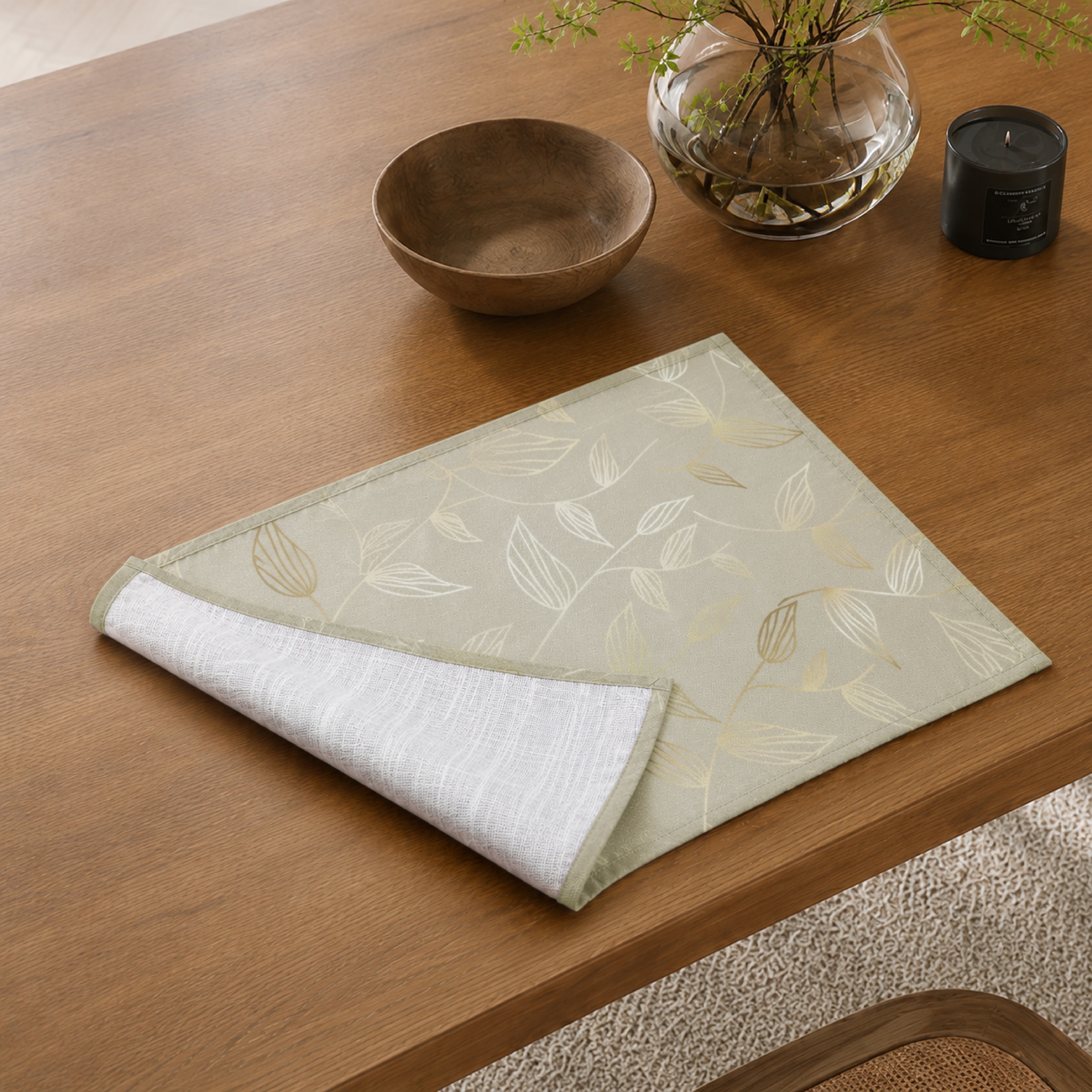 OTTO home Platzset »Raffon« 2er Set, bedruckt, stillvoller Blätterdruck, Esszimmer Dekoration,