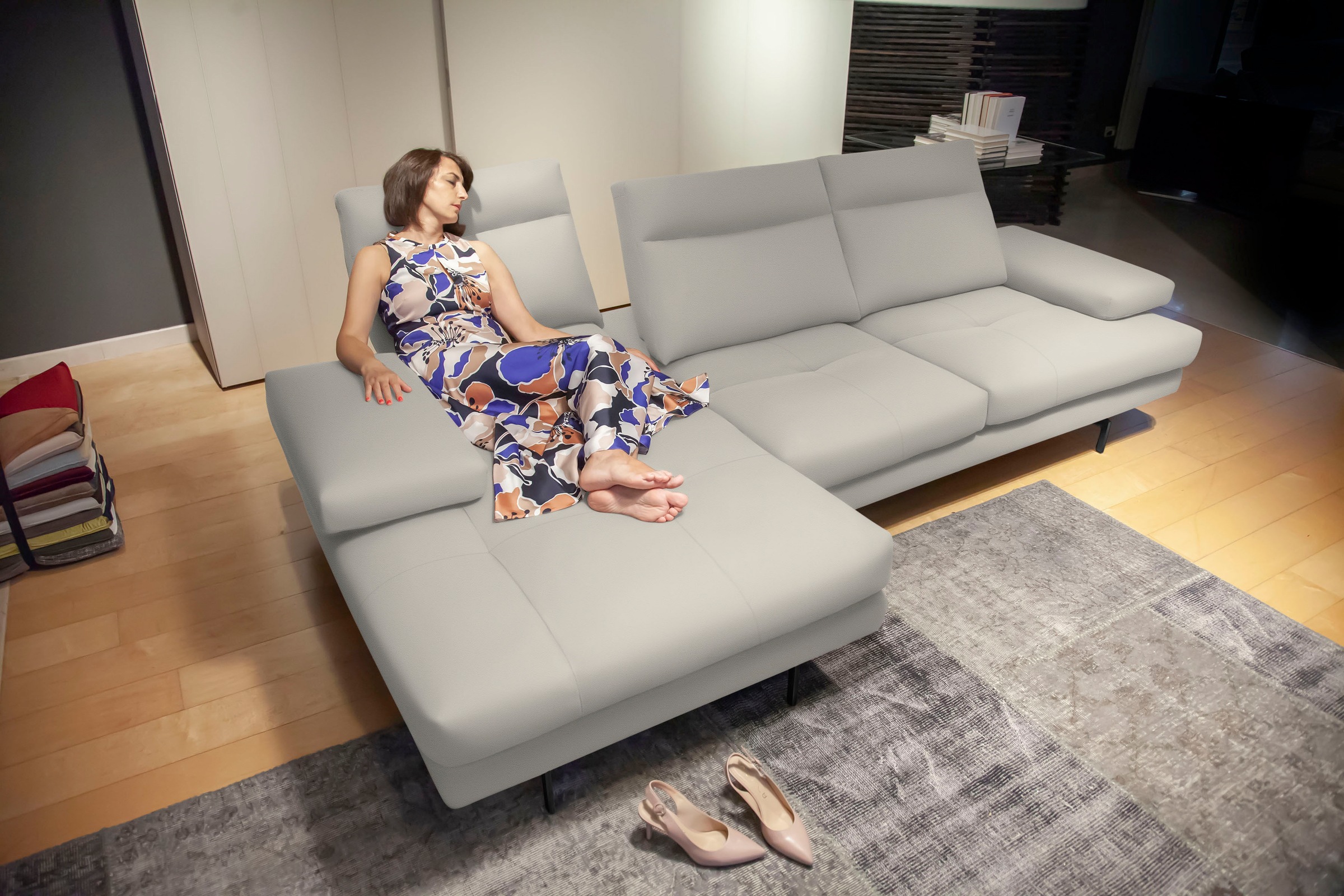 CALIA ITALIA Ecksofa »Toby Wing, Komfortsofa der Extraklasse, bequem, L-For günstig online kaufen