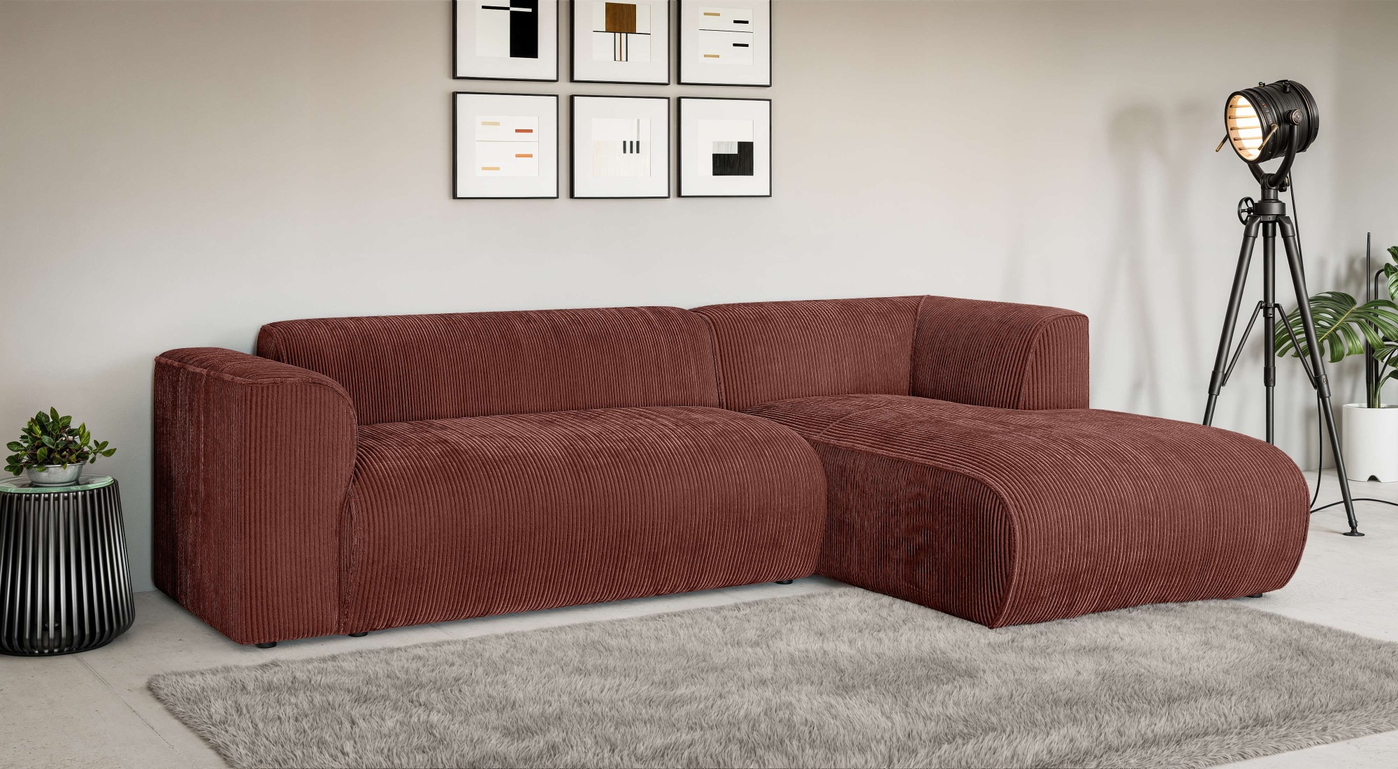 Home affaire Ecksofa »MERID L-Form (257 cm), zeitlos & stilvolles Design,« günstig online kaufen