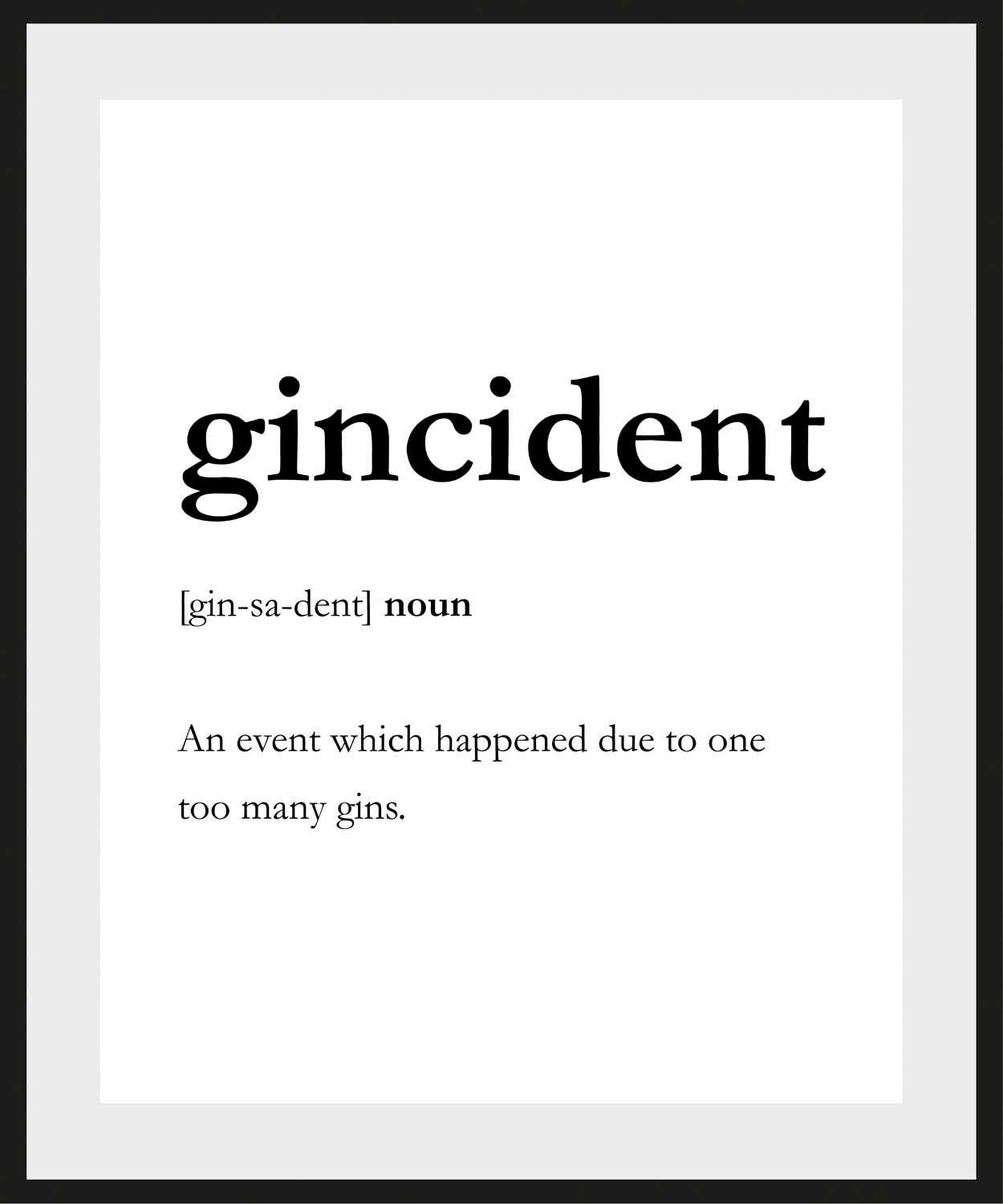 queence Bild »gincident«, (1 St.), HD Premium Poster-Druck inkl. Holzrahmen günstig online kaufen