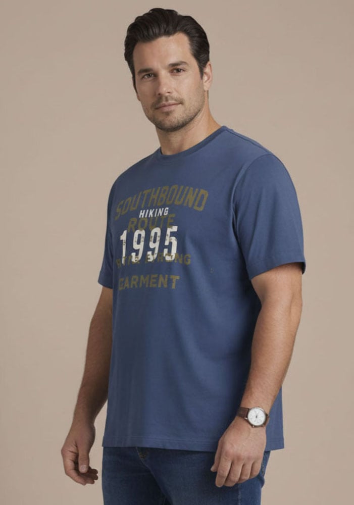 Man's World Plus Rundhalsshirt »auch in Grosse Größen bis Gr. 7XL Ärmel-Fit« regular fit, Kurzarm, casual, für Frühling und Sommer