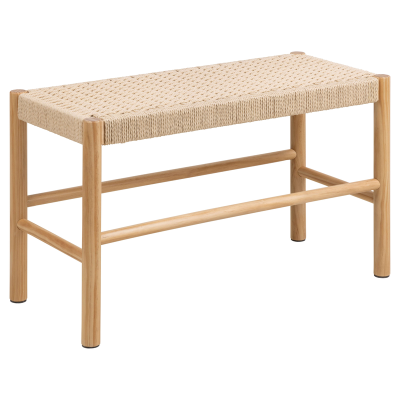 ACTONA GROUP Bank »Alvin, Sitzbank, Eßzimmerbank« Bank, natur, Papiergeflecht, mit geflochtenem Muster, 80x35x45 cm Off-White + natur