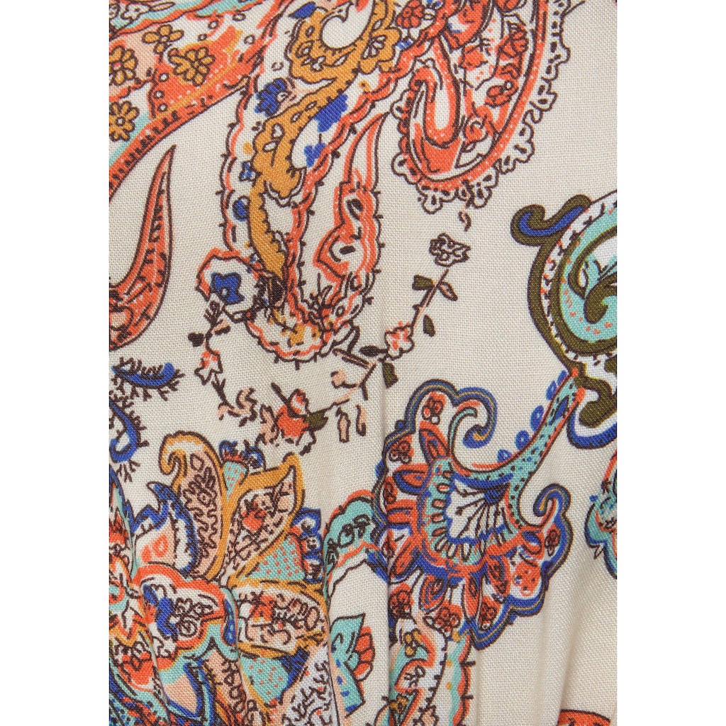Vivance Druckkleid, mit Paisleydruck und Taschen, langärmliges Sommerkleid, Freizeitkleid