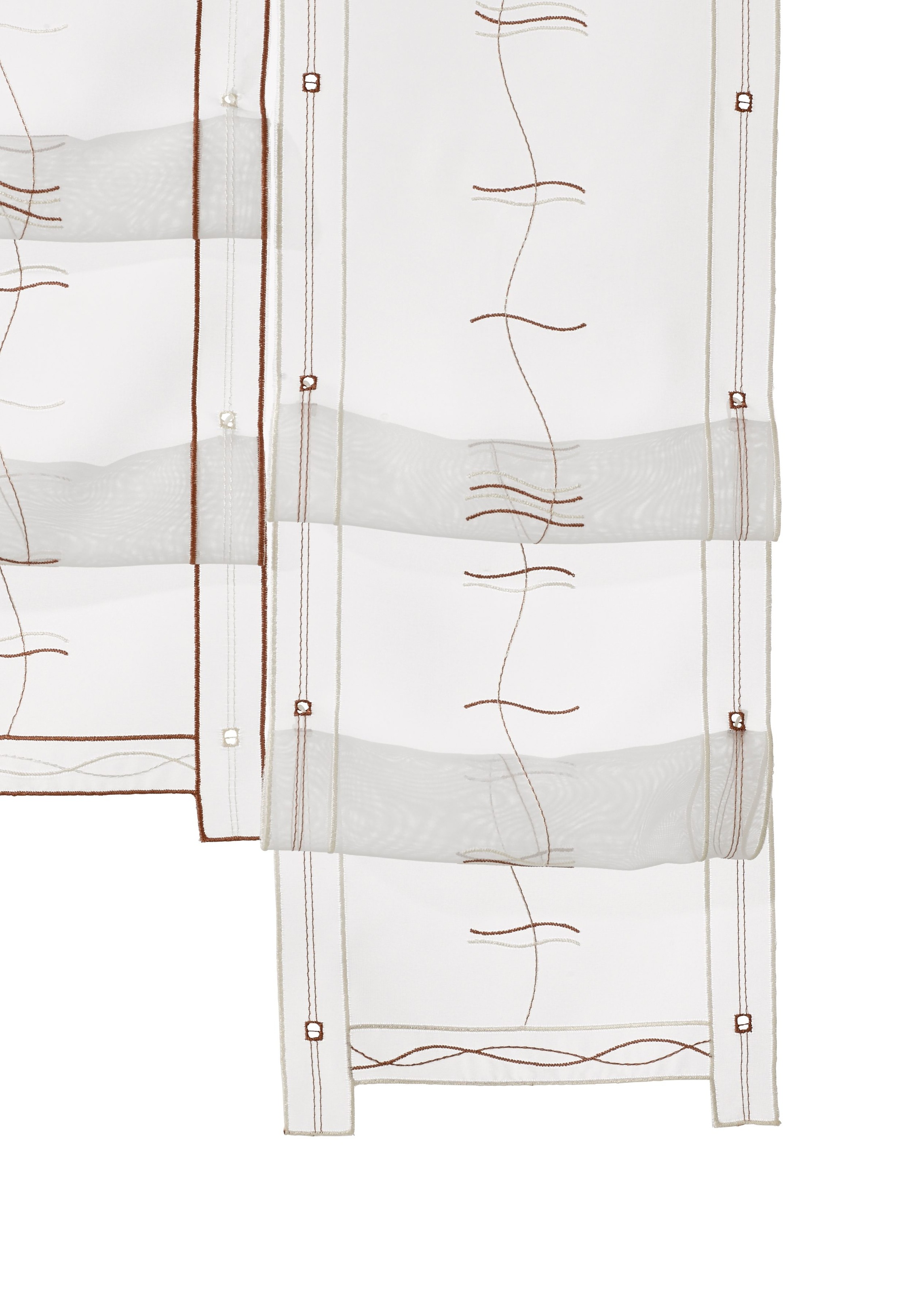 Weckbrodt Scheibengardine »Selina«, (1 St.), Hochraff, Gardine, Voile, echte Stickerei, transparent, Store