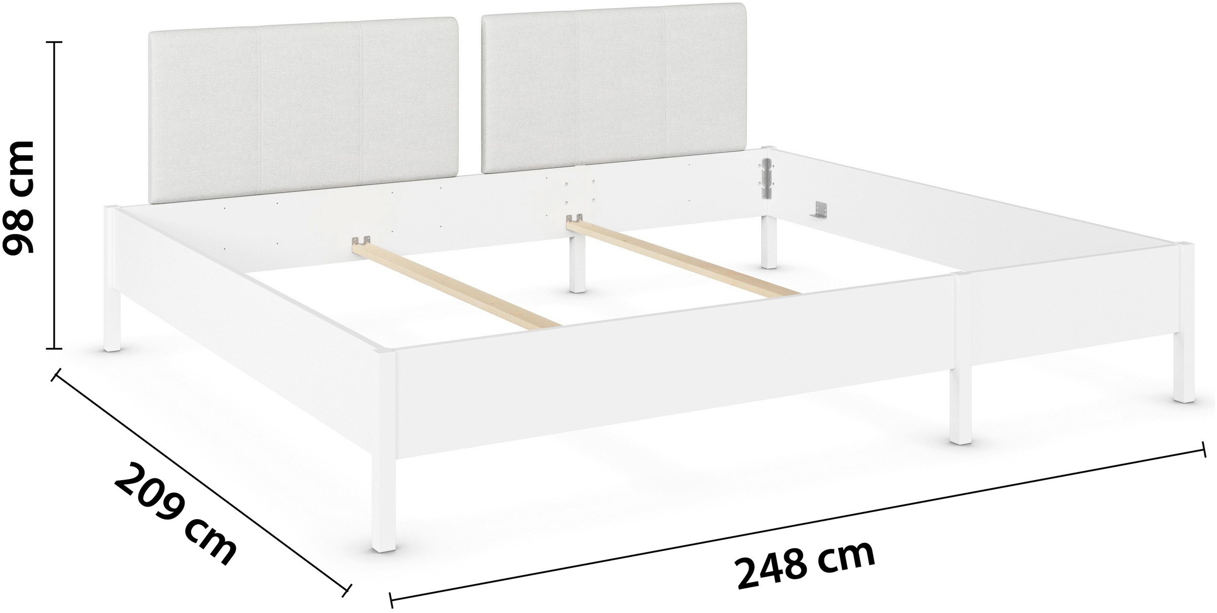 rauch Bett »Familienbett XXL Familiengröße Ehebett Doppelbett umbaubar«, Liegefläche 240x200 270x200 verschiedene Kopfteile MADE IN GERMANY
